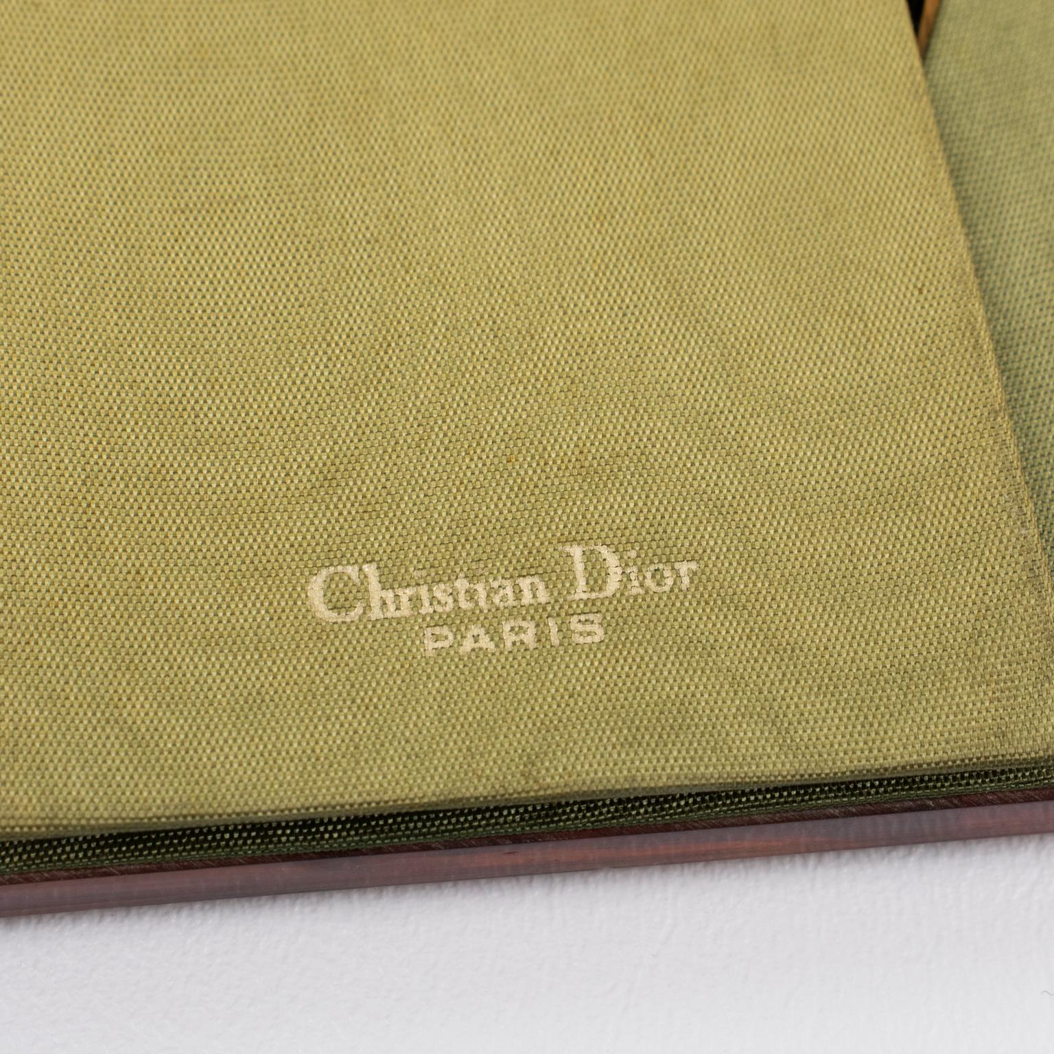 Faux Bois Christian Dior Gilded Brass and Bronze Picture Frame with Faux-Wood