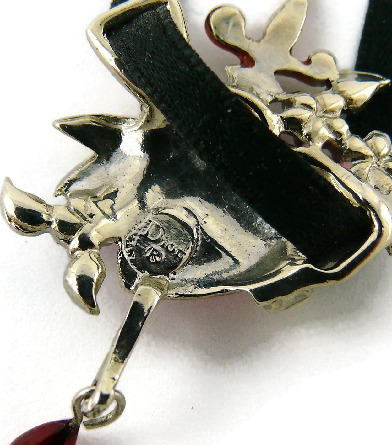 Christian Dior Pierced Heart Sword Choker Necklace 7