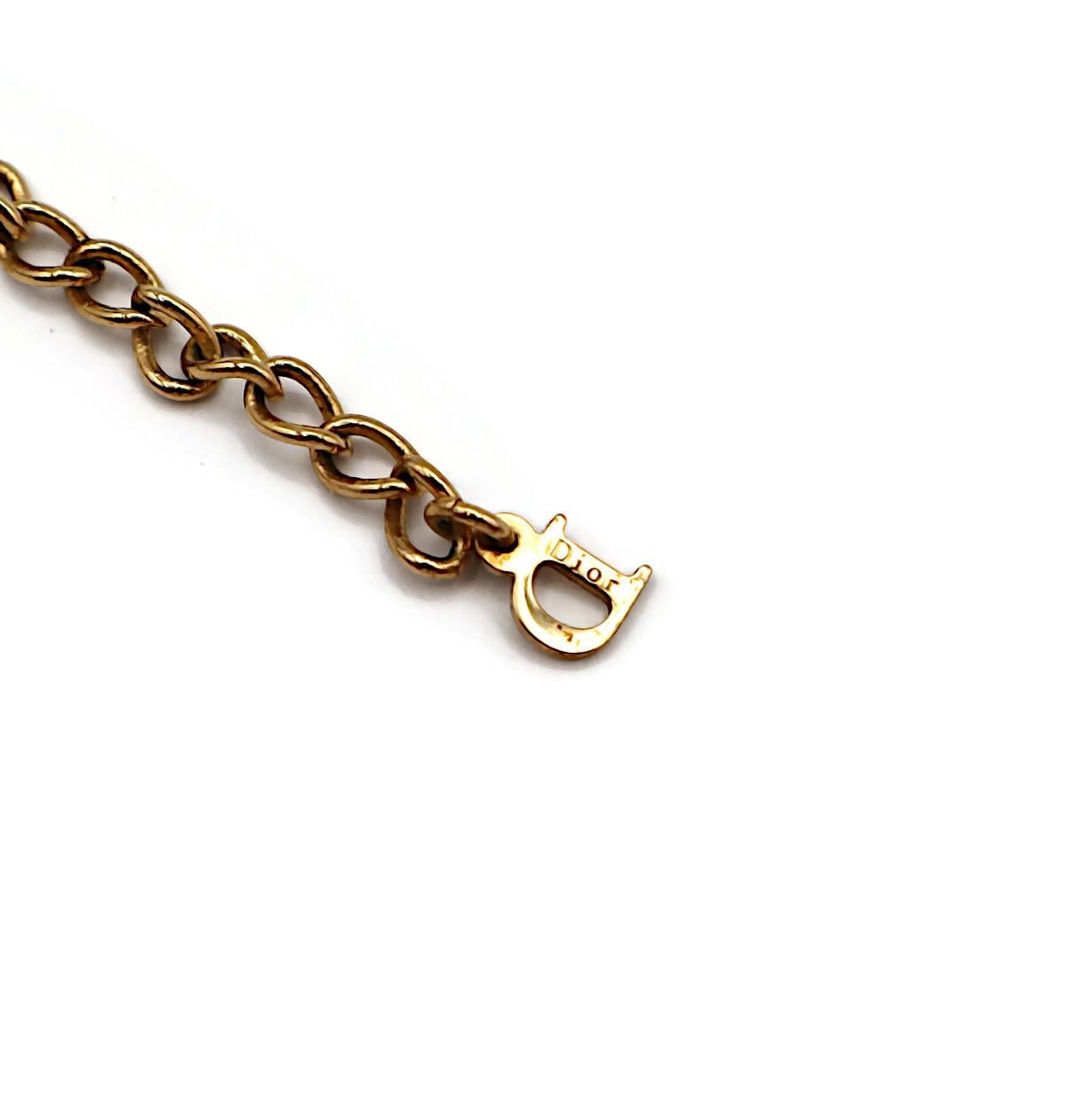 CHRISTIAN DIOR Pierced Hardcore Logo Choker Necklace For Sale 8