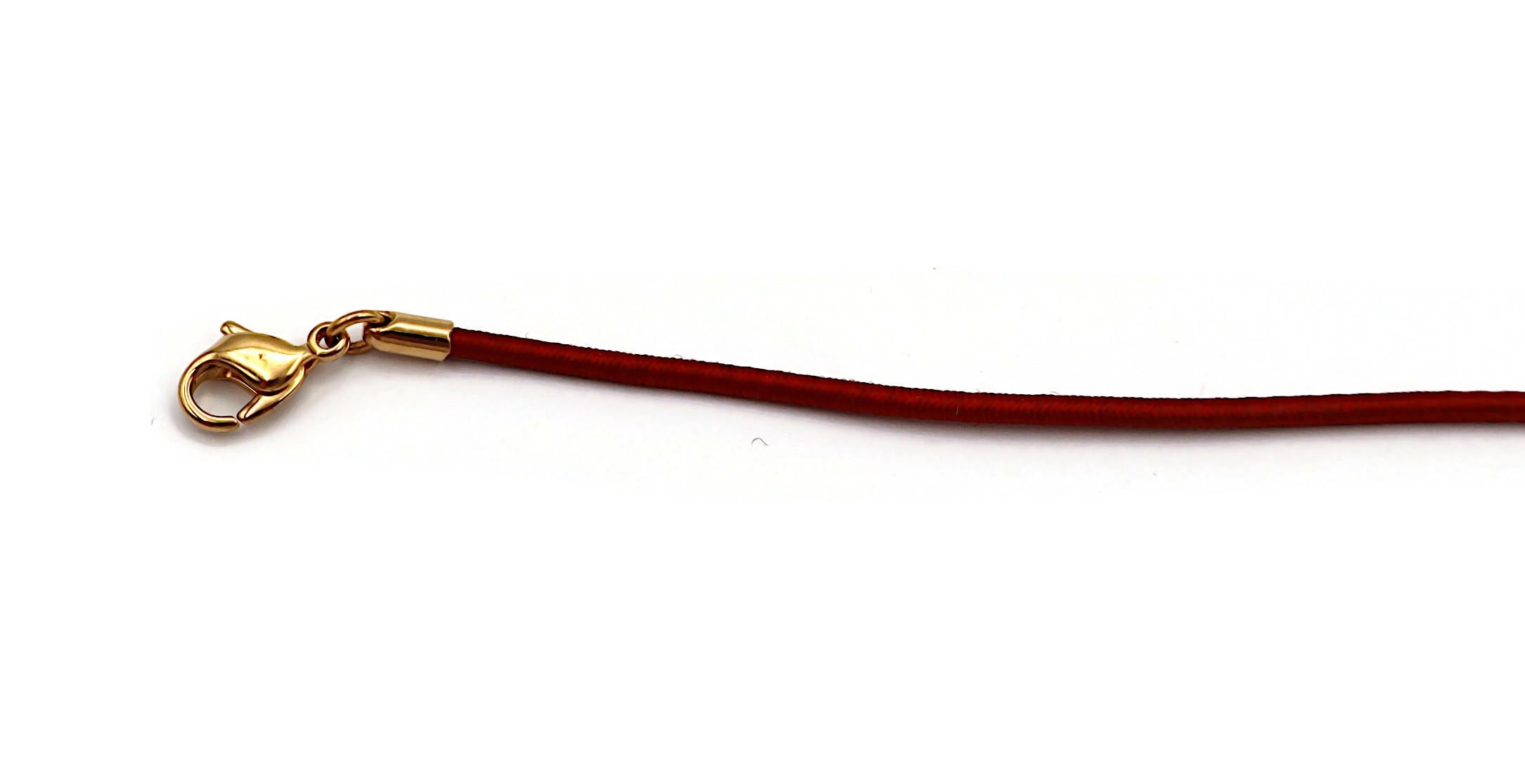 CHRISTIAN DIOR Pierced Hardcore Logo Choker Necklace For Sale 2