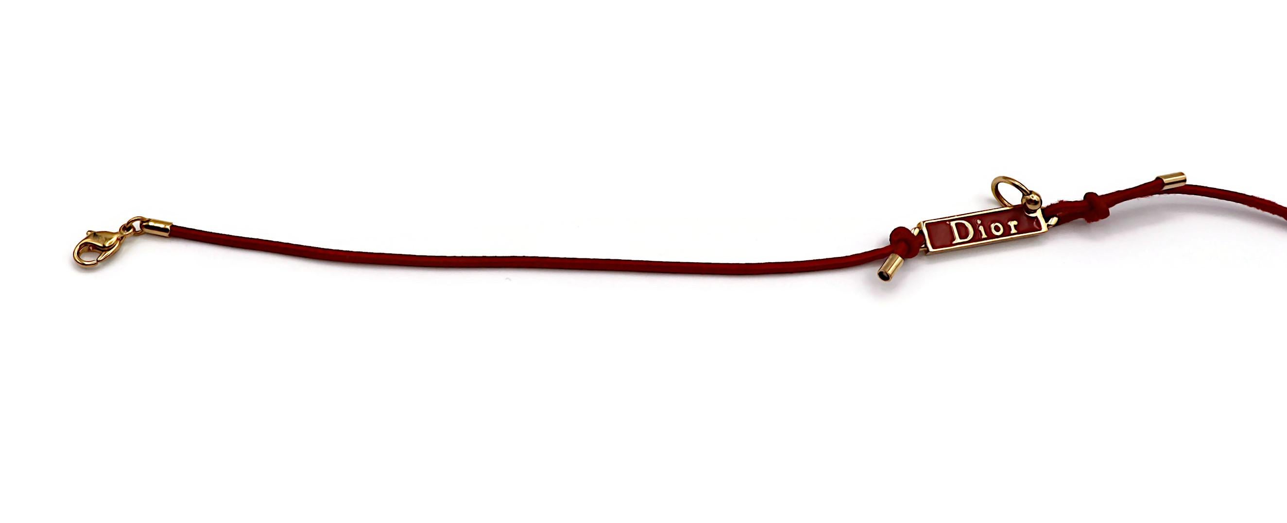 CHRISTIAN DIOR Pierced Hardcore Logo Choker Necklace For Sale 3