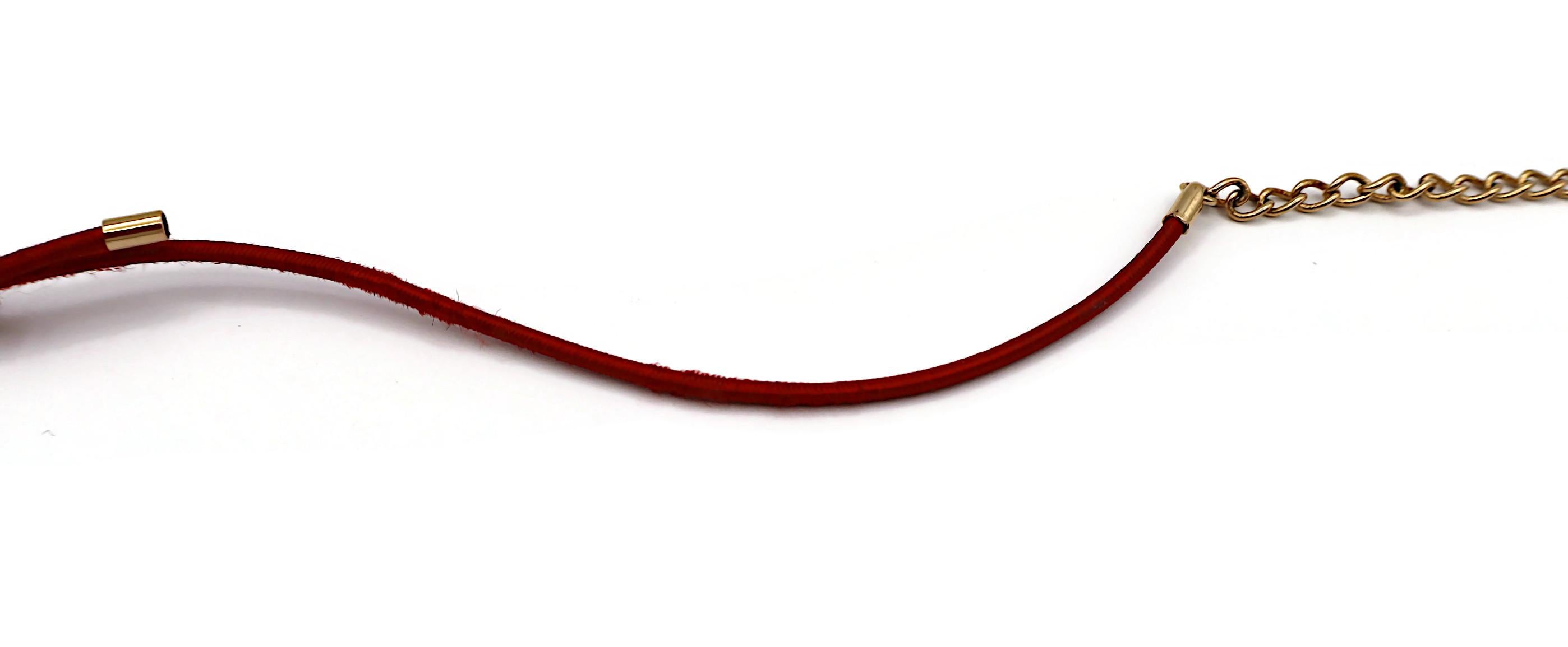 CHRISTIAN DIOR Pierced Hardcore Logo Choker Necklace For Sale 6