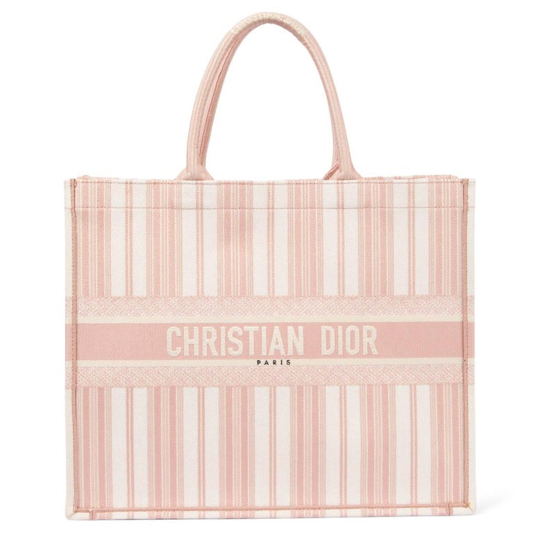 Pink Dior Canvas Bags Dior Book Tote Large Toile De Jouy Light