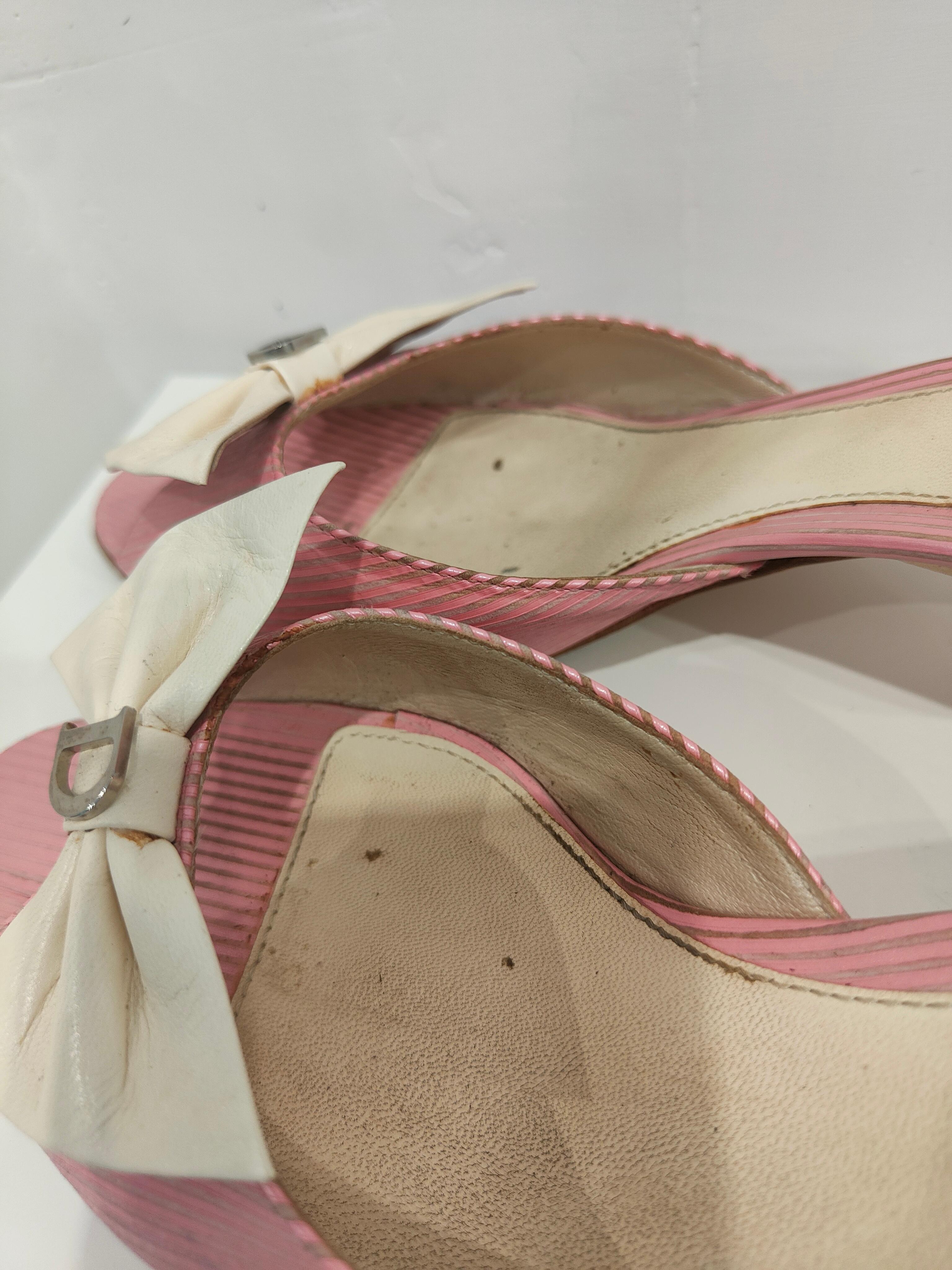 Christian Dior Pink and White sandals 1