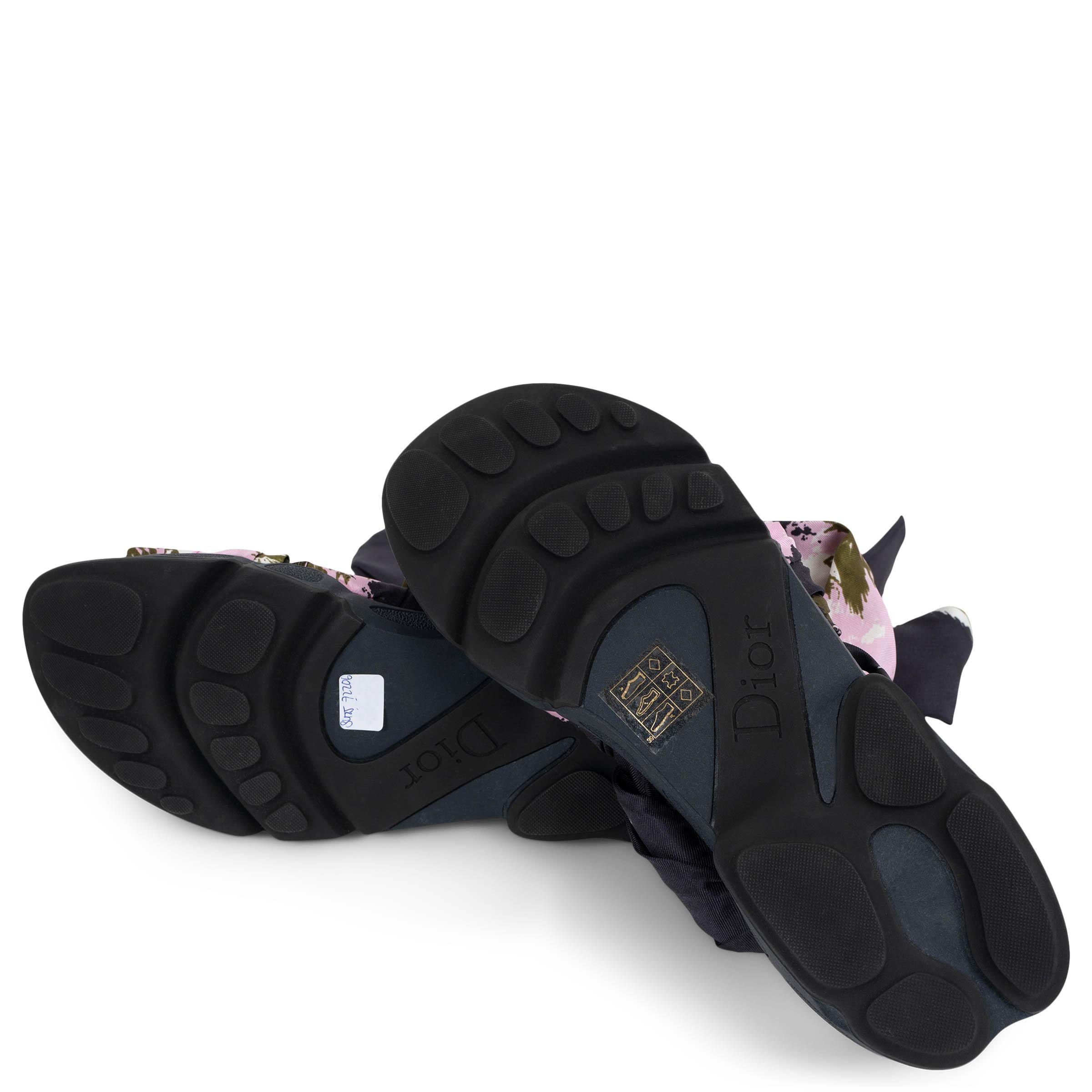 CHRISTIAN DIOR pink blue 2015 BROOKLYN SCARF Sandals Shoes 40.5 For Sale 6