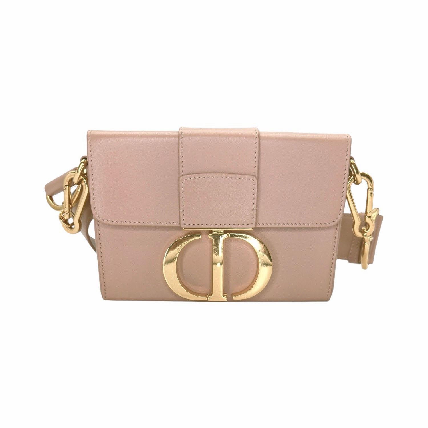 Christian Dior Rosa Montaigne Boxtasche aus Kalbsleder 30 (Braun) im Angebot