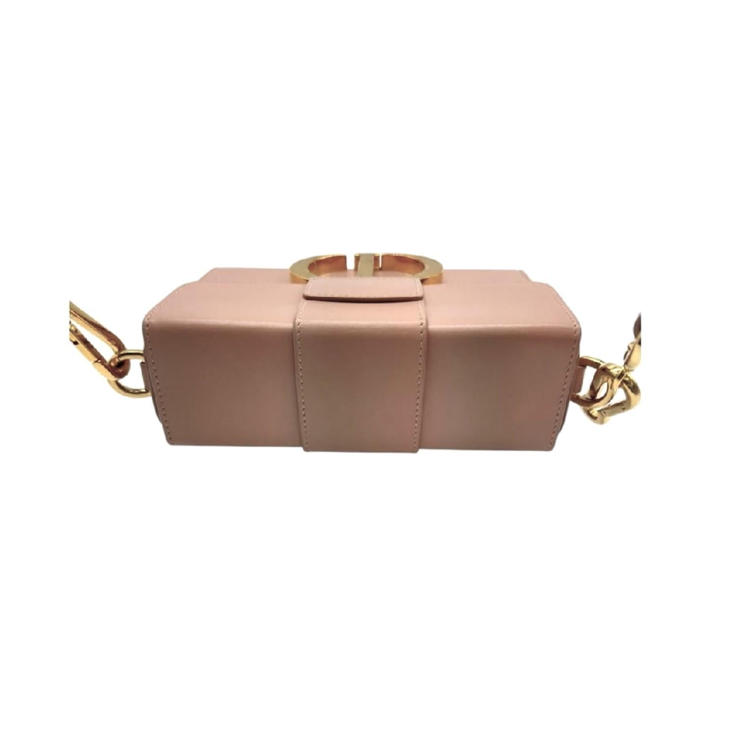 Christian Dior Rosa Montaigne Boxtasche aus Kalbsleder 30 im Angebot 1