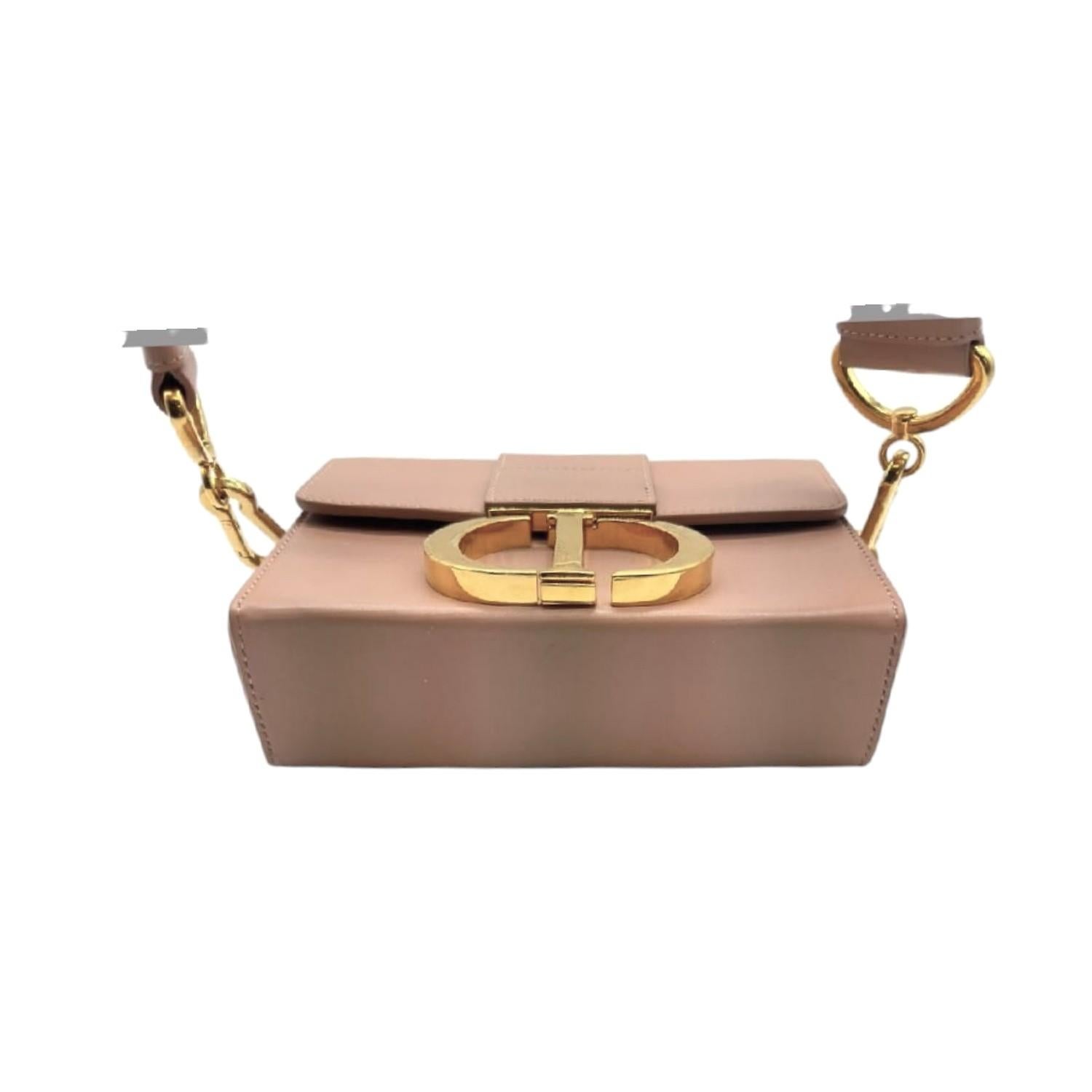 Christian Dior Rosa Montaigne Boxtasche aus Kalbsleder 30 im Angebot 2