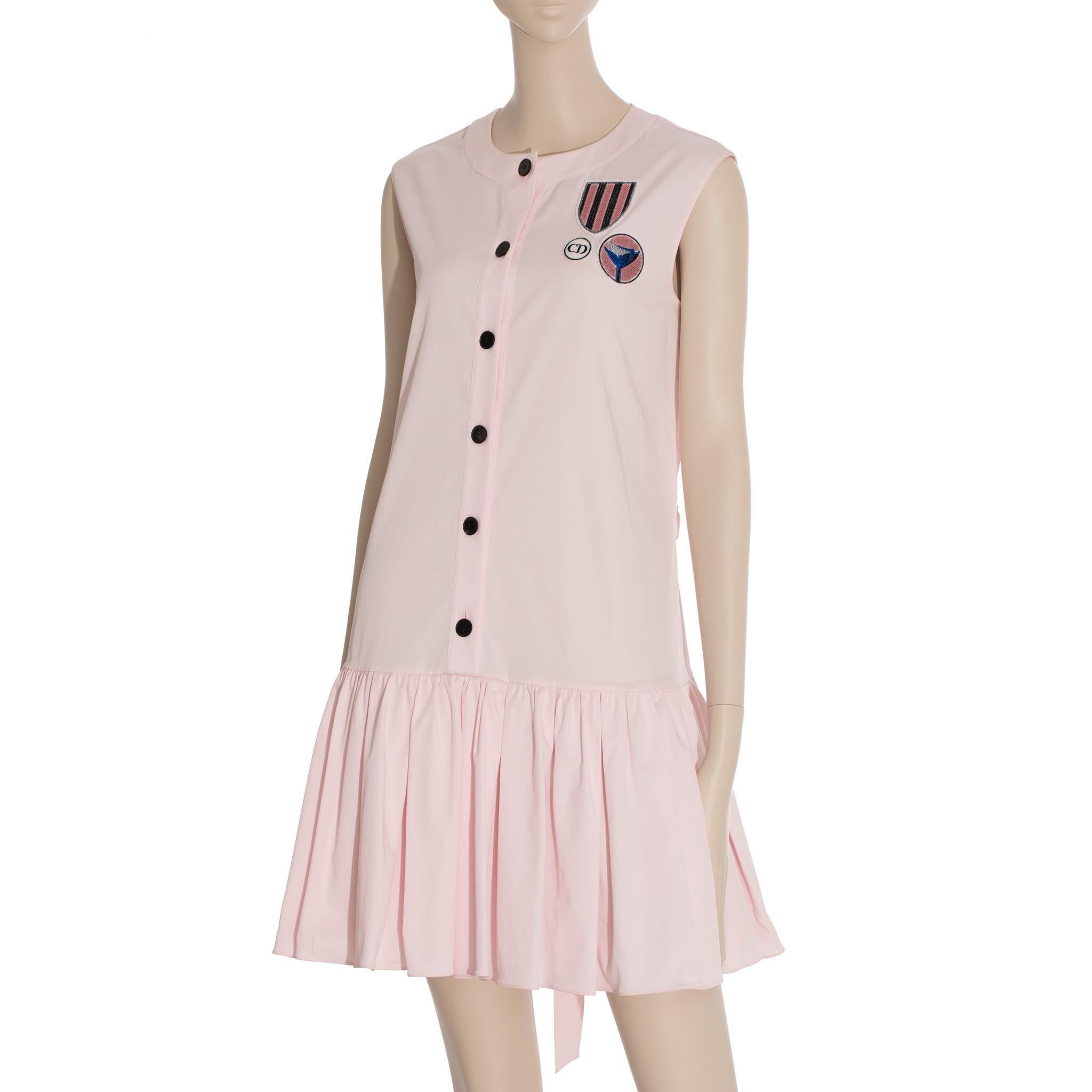 Christian Dior Vestido Rosa Talla 42 FR Beige