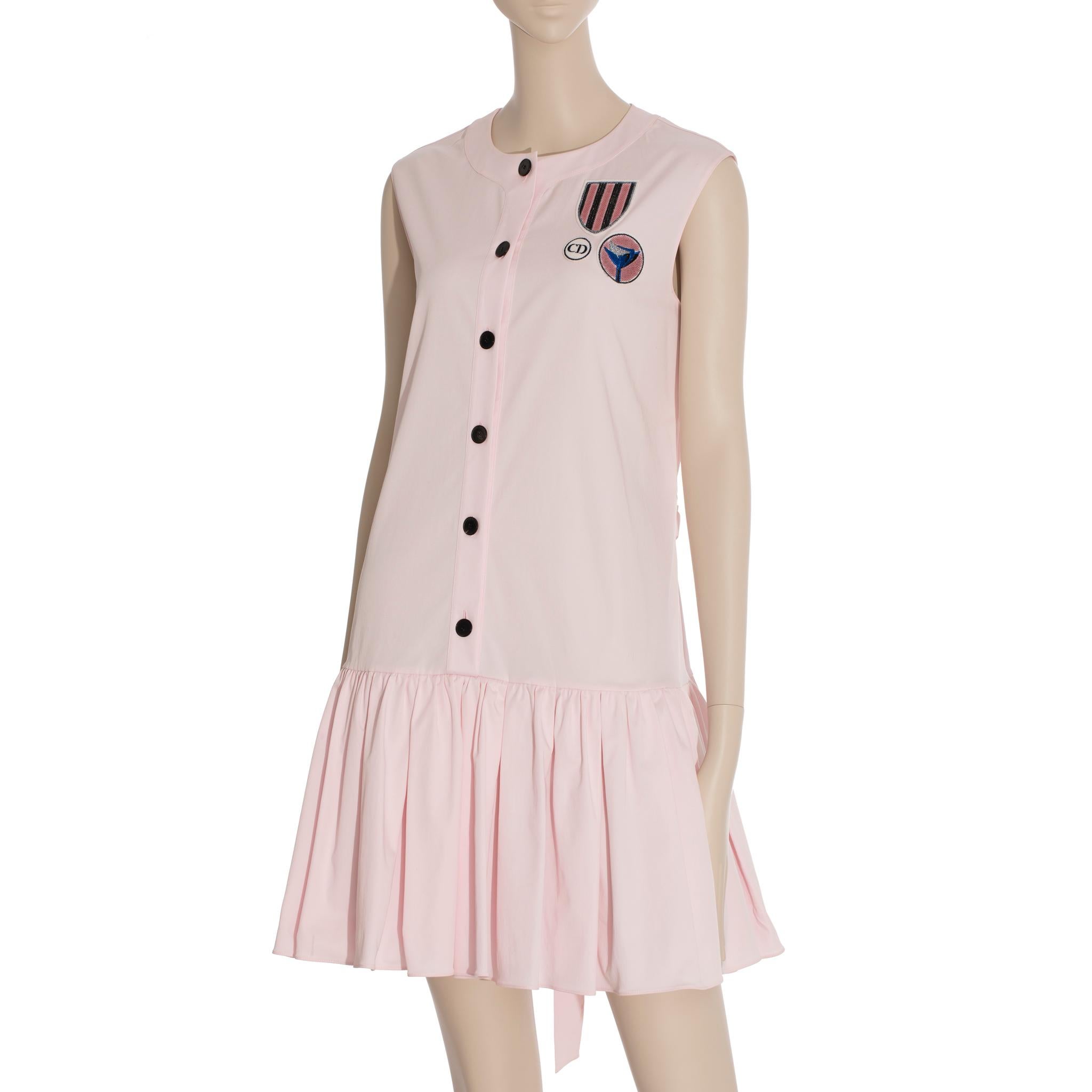 Christian Dior Pink Dress Size 42 FR In Excellent Condition For Sale In DOUBLE BAY, NSW