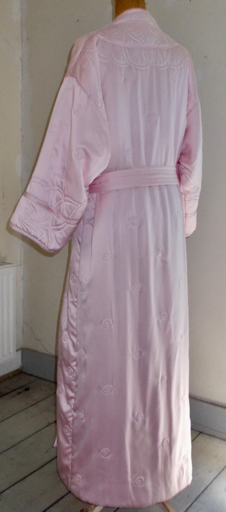christian dior silk dressing gown SOLD Christian Dior Lingerie Pale Peach Satin Peignoir Set  Palm Beach  Vintage