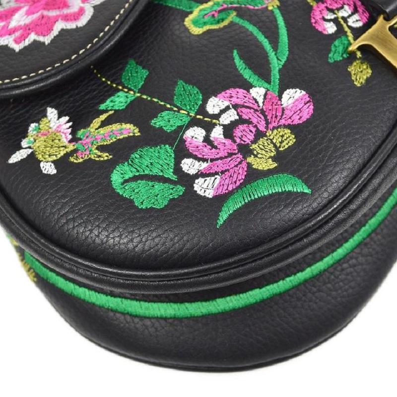 CHRISTIAN DIOR  Pink Green Black Leather Evening Shoulder Saddle Bag In Good Condition In Chicago, IL
