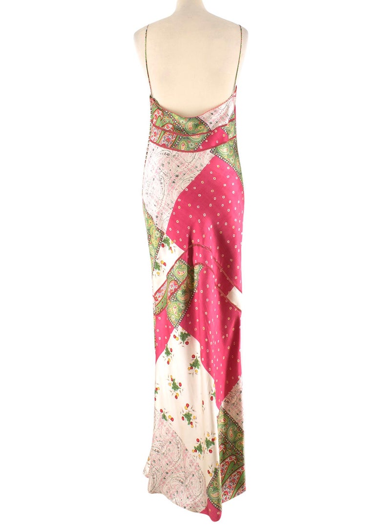 Christian Dior Pink and Green Paisley Silk Gown UK 12 at 1stDibs | pink and  green paisley, dior silk maxi dress pink, pink and green gown