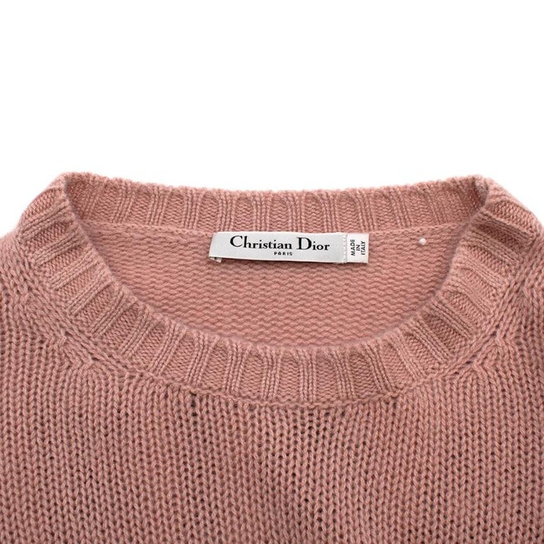 Christian Dior Pink Knit J'Adior 8 Cashmere Sweater US4 at 1stDibs ...