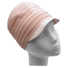 Christian Dior Pink Knit & Lambskin Hat - Size 57