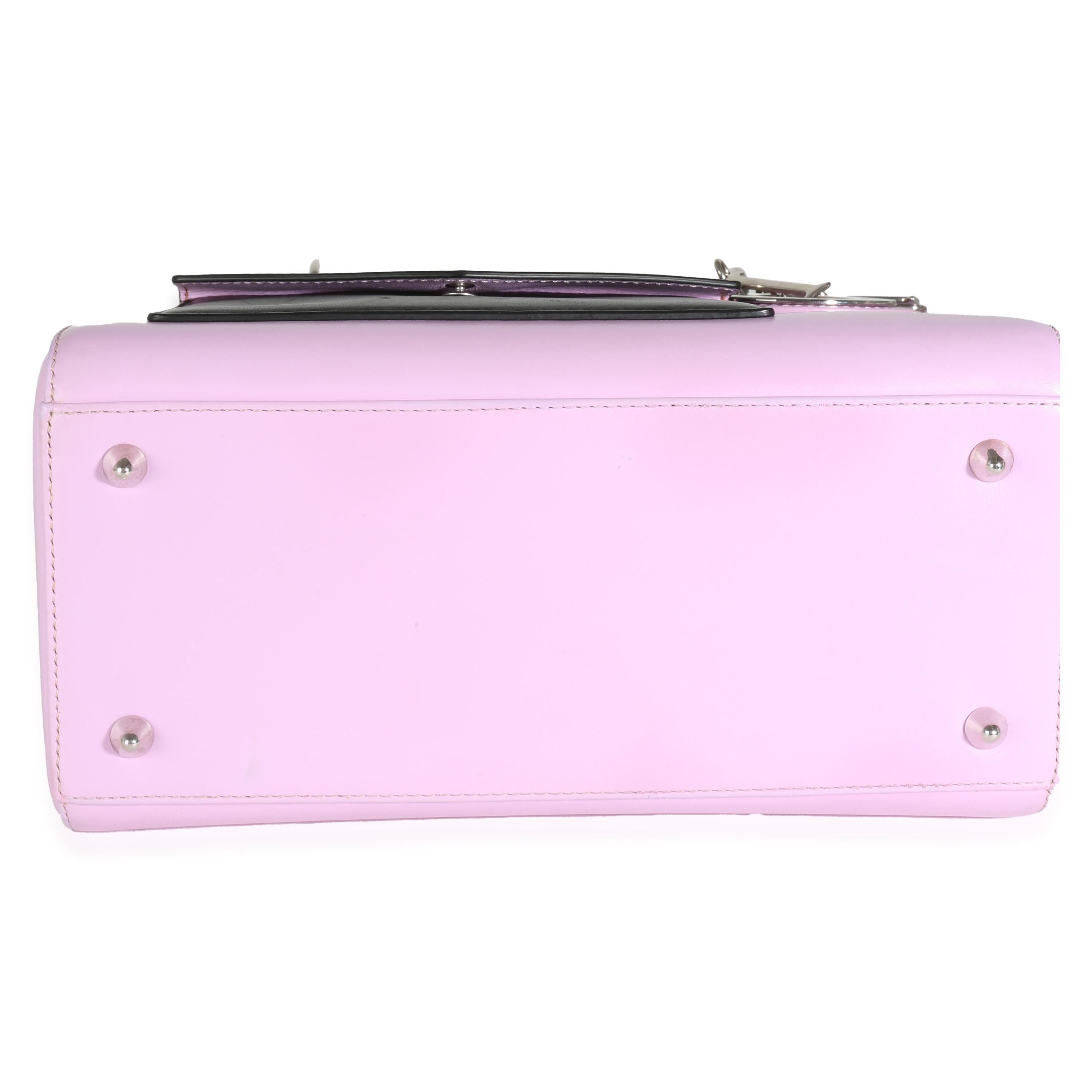 Christian Dior Pink Lambskin Pockets Medium Lady Dior 4