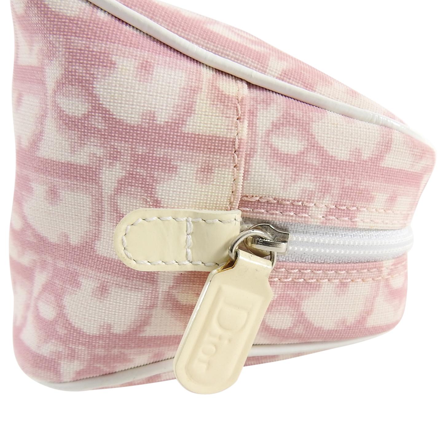 Women's Christian Dior Pink Monogram Logo Small Pouch Bag