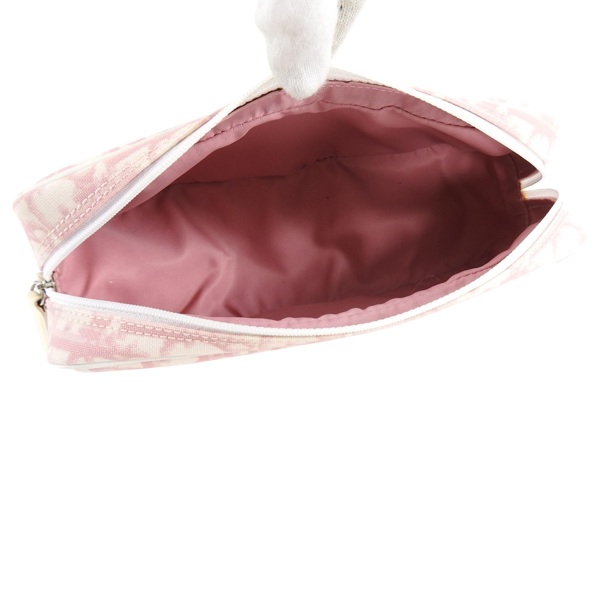Christian Dior Pink Monogram Logo Small Pouch Bag 1
