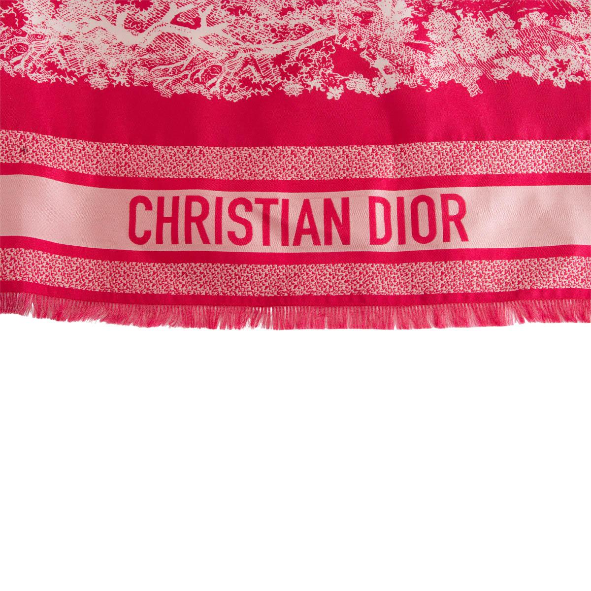 CHRISTIAN DIOR pink silk 2021 DIORIVIERA PONCHO Blouse Shirt One Size 1
