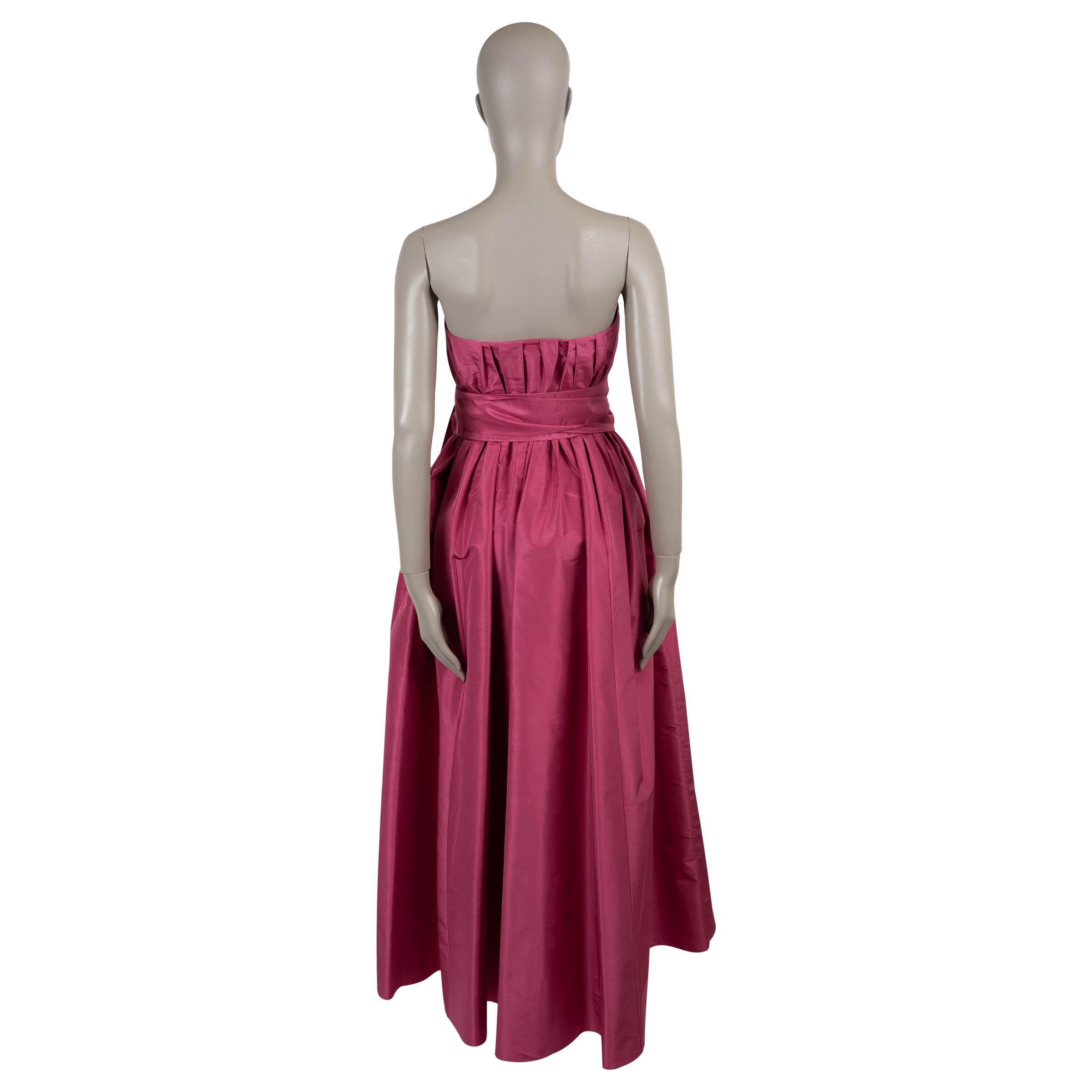CHRISTIAN DIOR Rosa Seide 2024 STRAPLESS TAFFETA Kleid aus Seide 36 XS (Braun) im Angebot