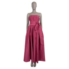 Christian Dior rosa seta 2024 Abito TAFFETA SENZA SPALLA 36 XS
