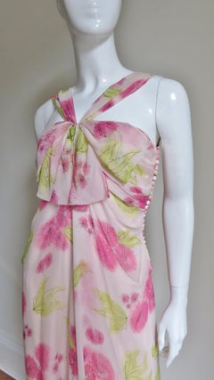John Galliano for Christian Dior Pink Silk Flower Dress