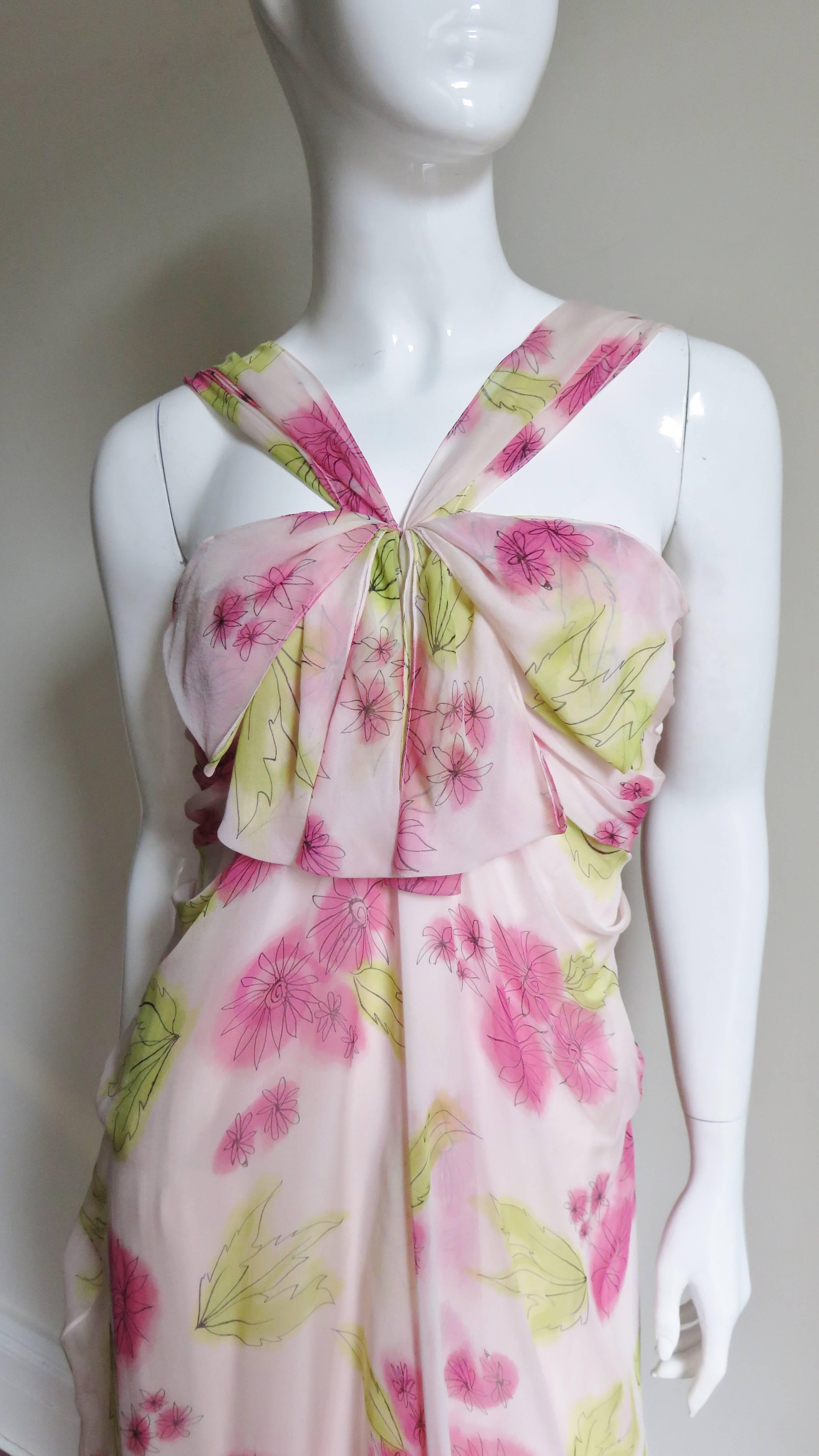 dior pink bloom dress