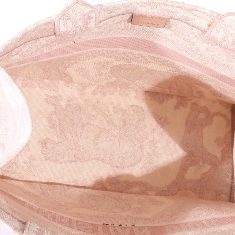 Listing Title: Christian Dior Pink Toile de Jouy Embroidery Medium Book Tote
 SKU: 128251
 MSRP: 2350.00
 Condition: Pre-owned 
 Handbag Condition: Very Good
 Condition Comments: Very Good Condition. Exterior scuffing at corners and throughout.