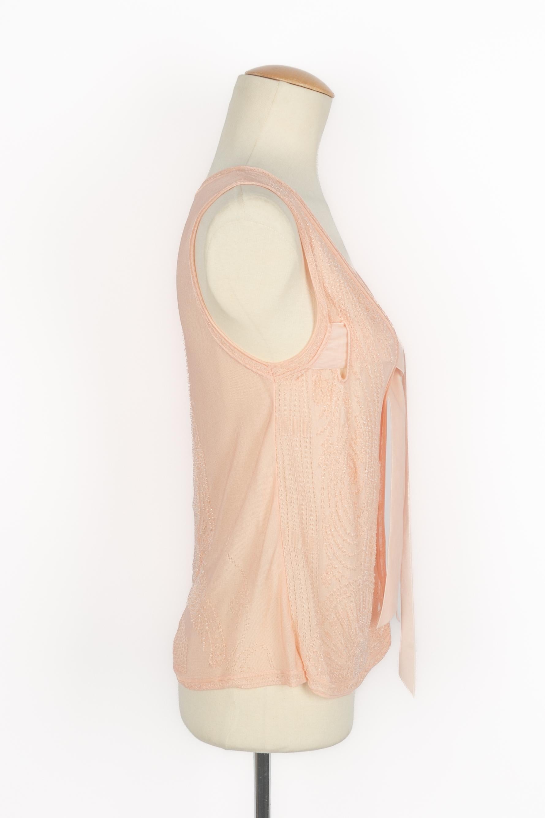 Beige Christian Dior pink top in vendita