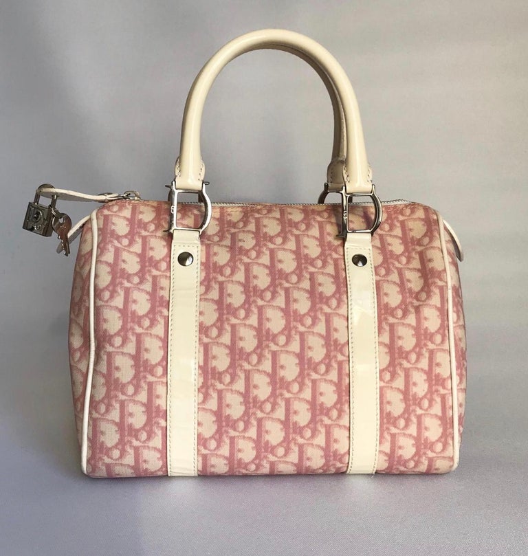 Dior, Bags, Soldauthentic Christian Dior Pink Boston Bag