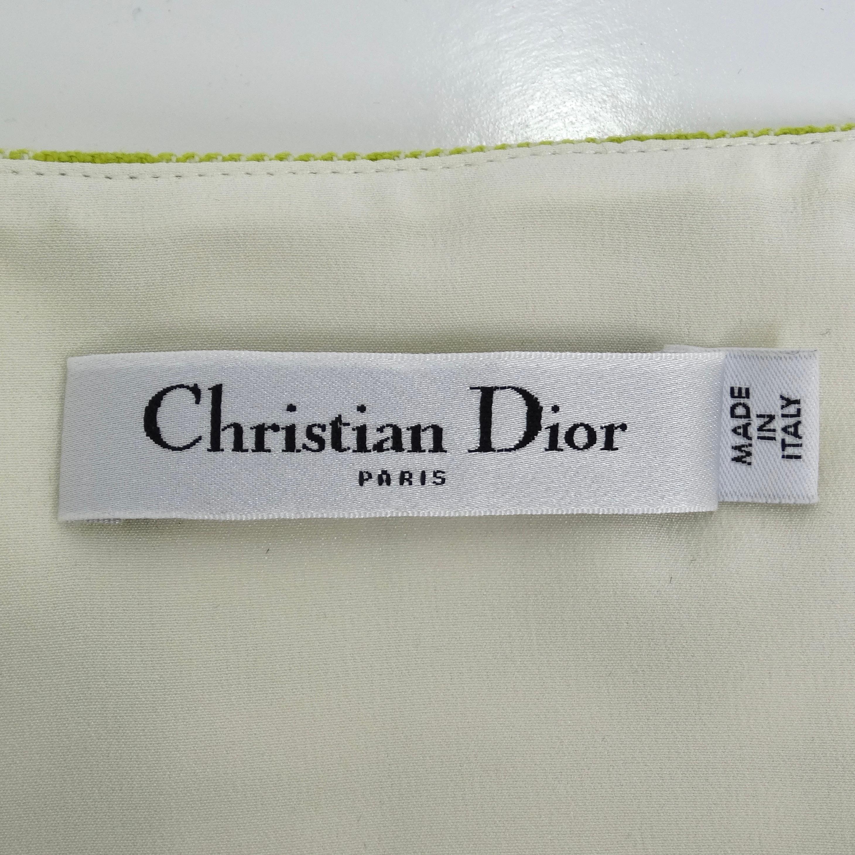 Christian Dior Plaid Wool Crop Top For Sale 4