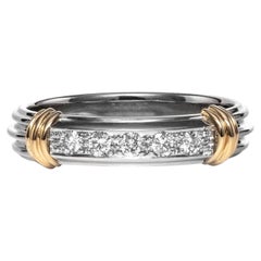 Christian Dior Platinum & 18k Yellow Gold Ring
