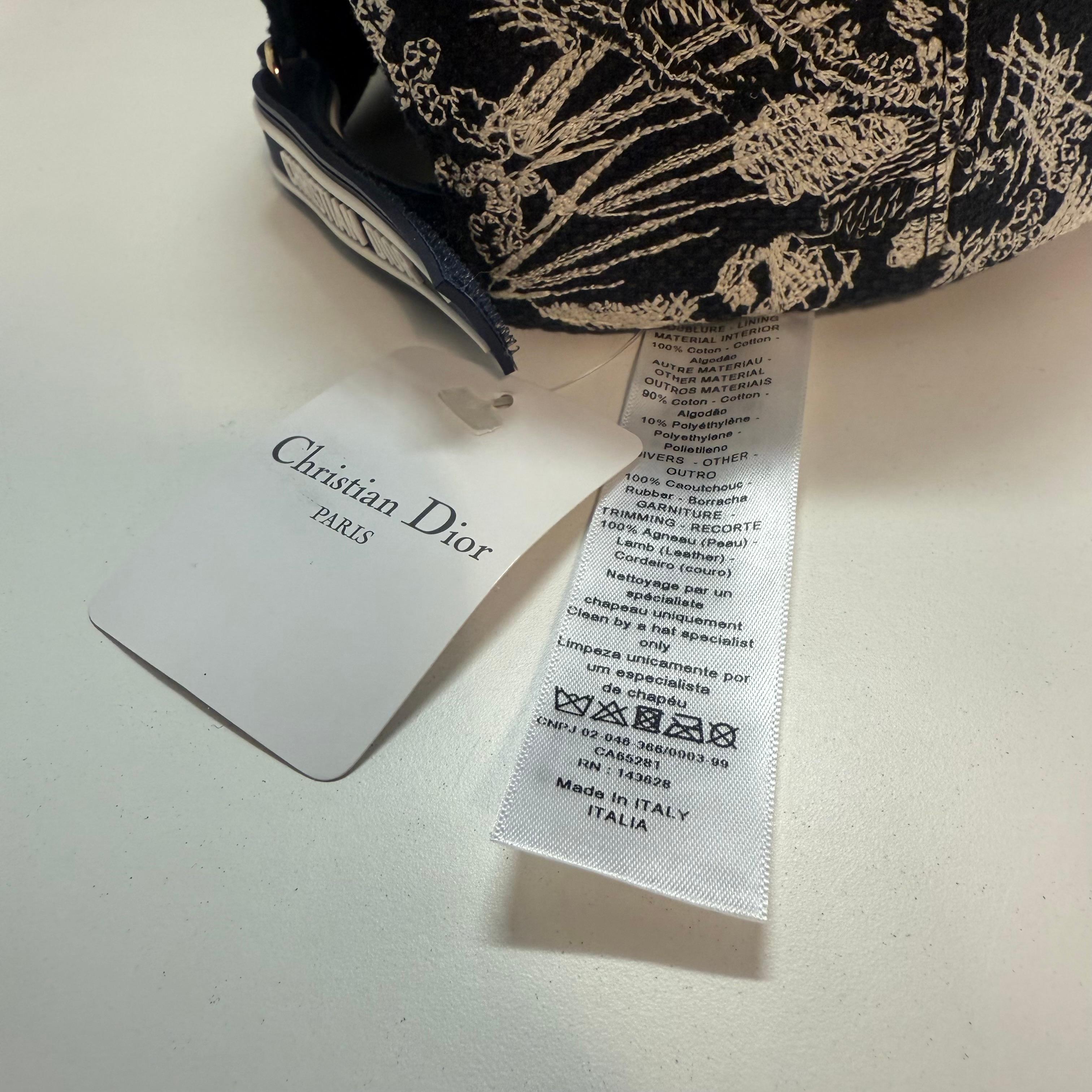 Christian Dior Player Blue White Cap Size 57 Unisexe en vente