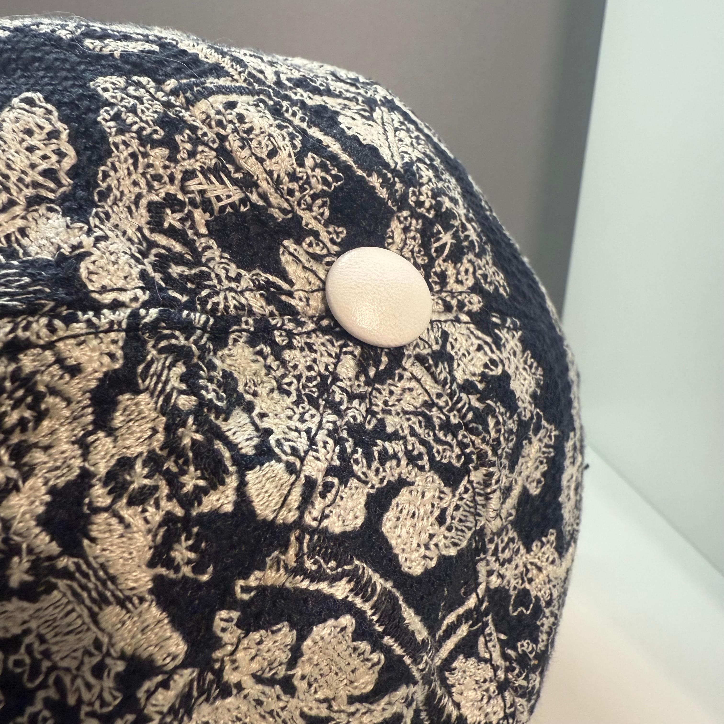 Christian Dior Player Blue White Cap Size 57 en vente 2