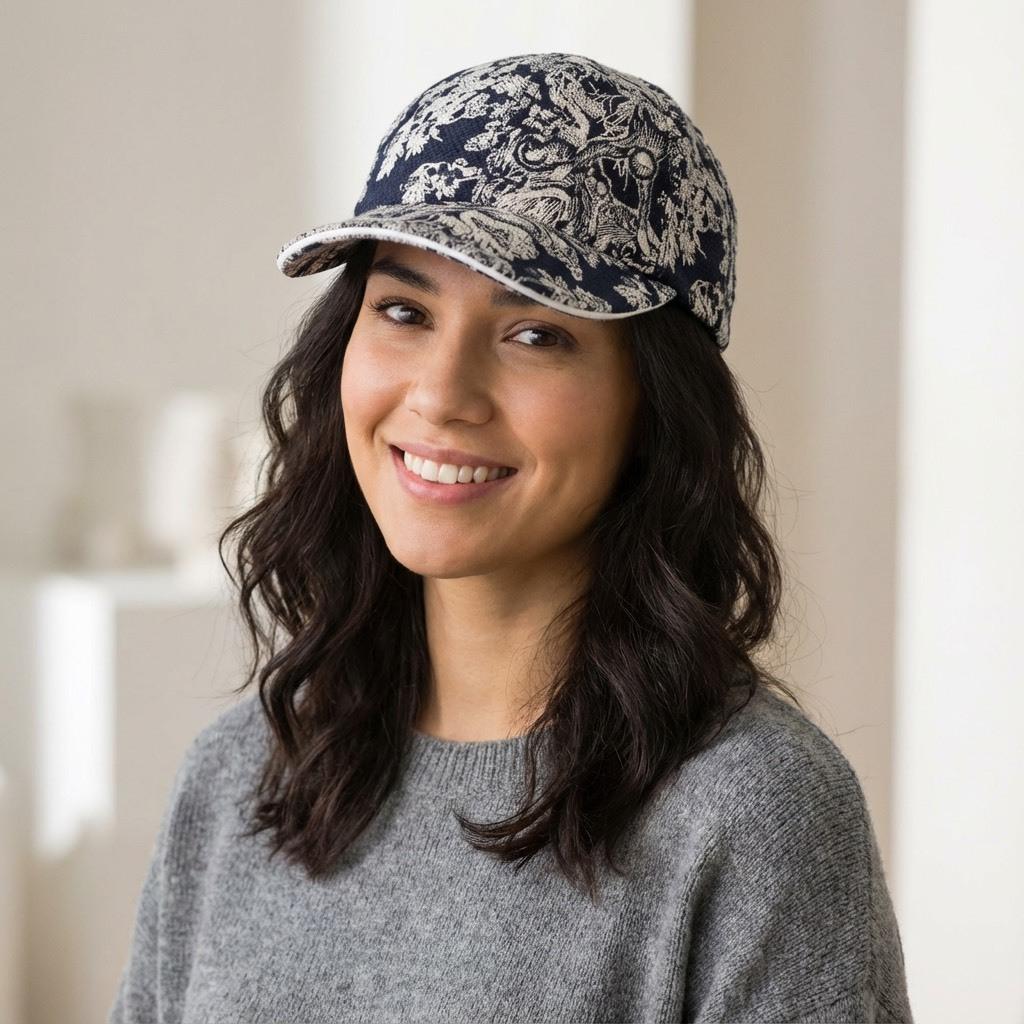 Christian Dior Player Blue White Cap Size 57 en vente 4