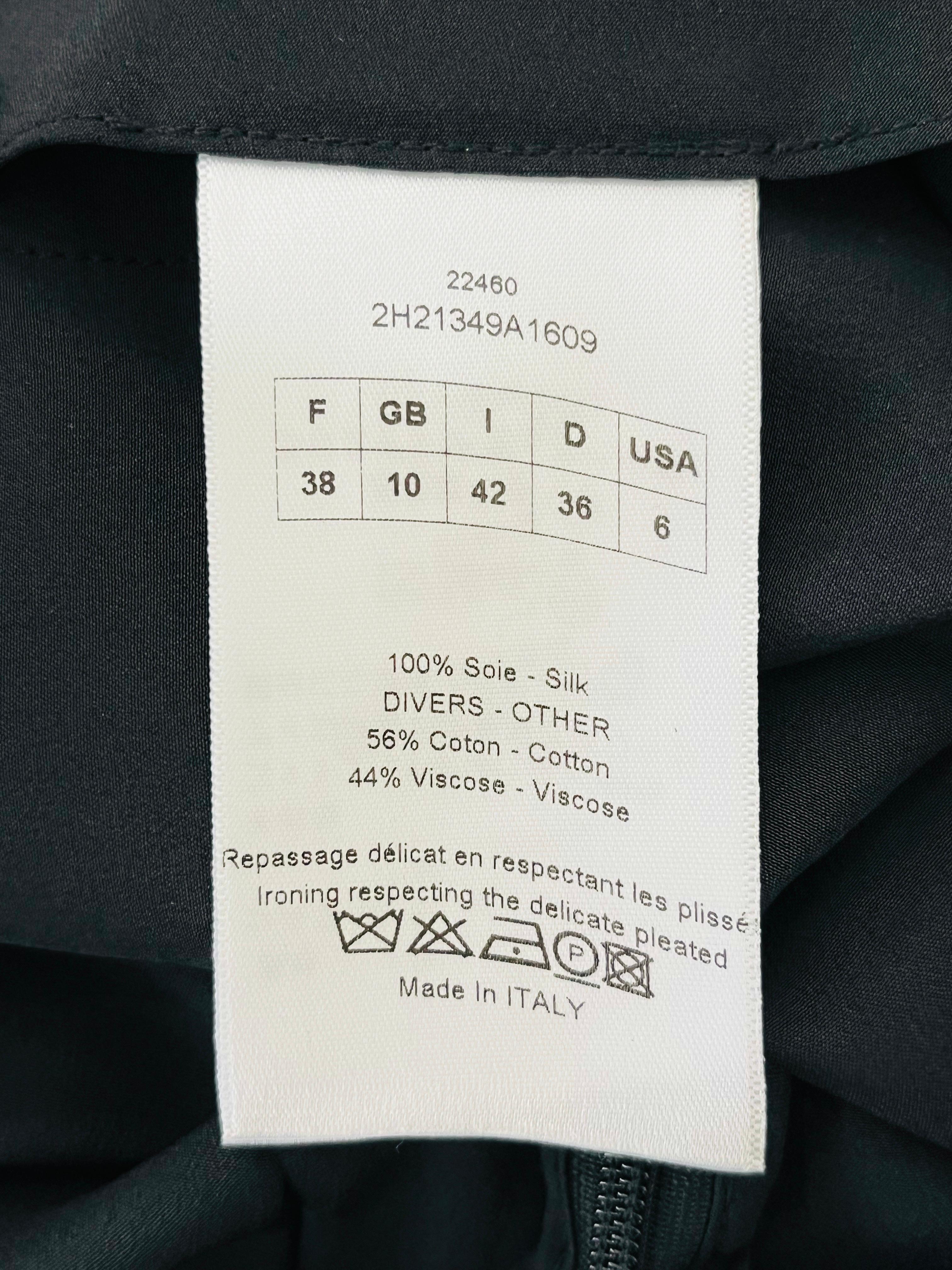 Christian Dior Pleated Silk Skirt For Sale 2