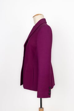 Christian Dior Pflaumenfarbene Anzugjacke