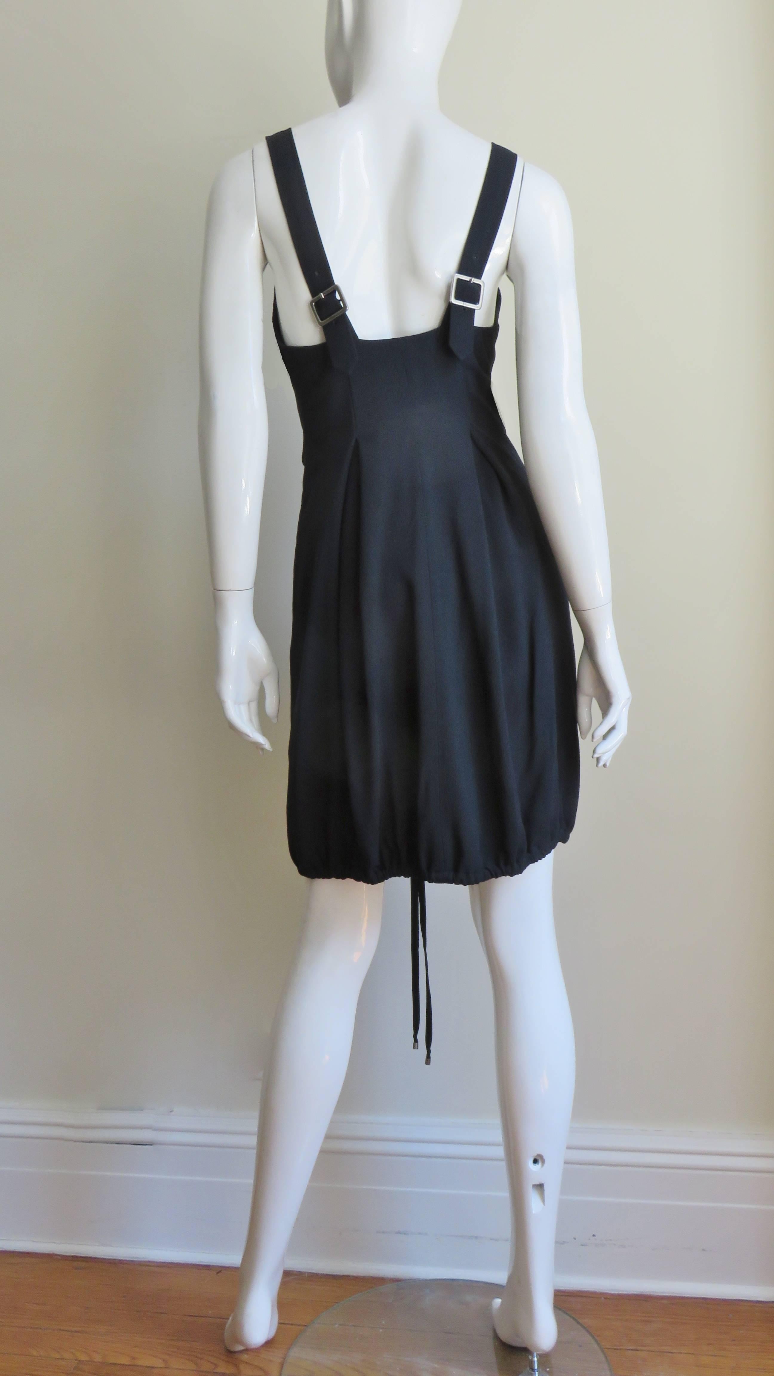 John Galliano for Christian Dior Silk Dress with Buckle Straps For Sale 8