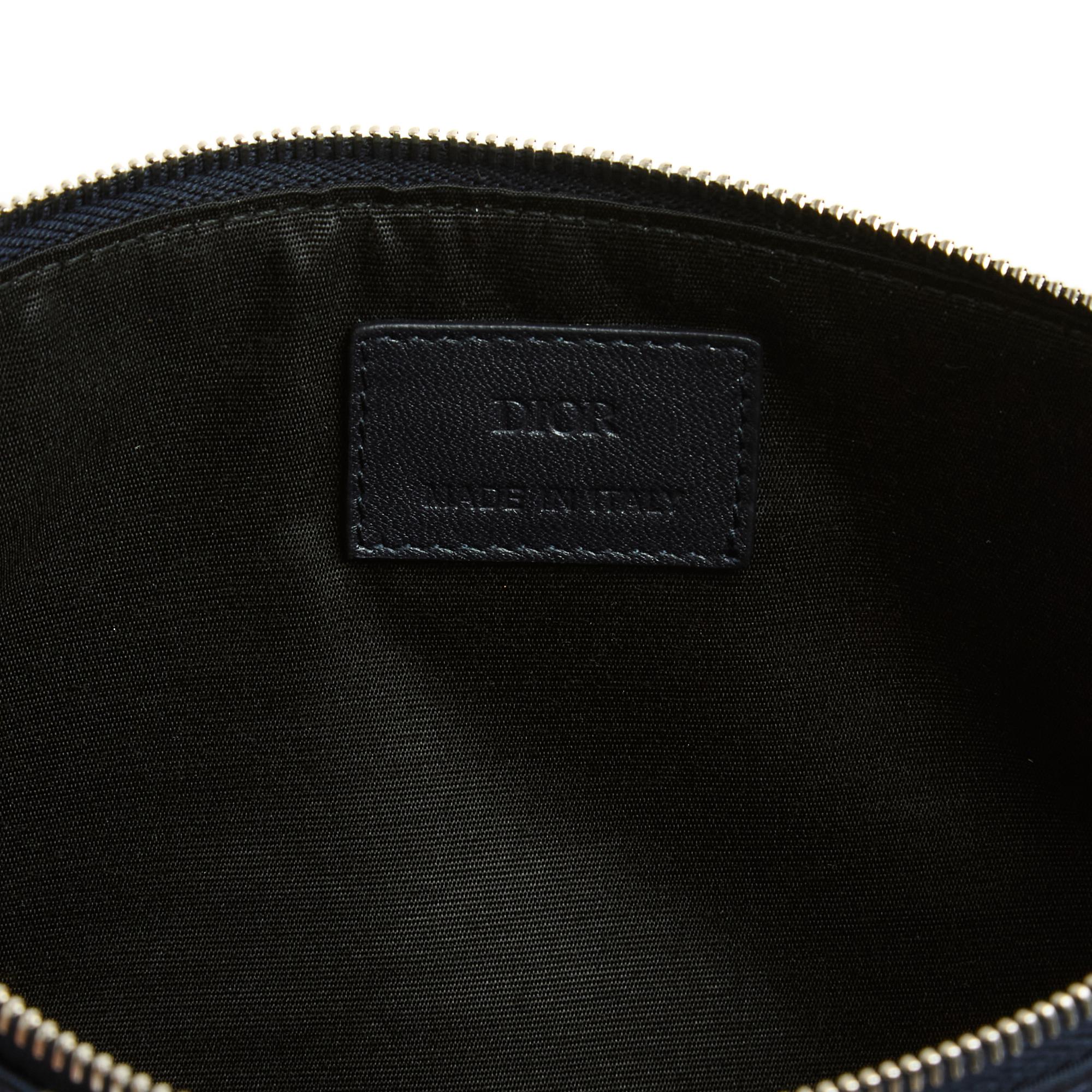 Christian Dior Pochette Daily Oblique pochette noire perlée Unisexe en vente