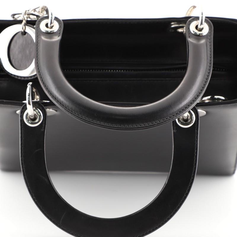 Christian Dior Pockets Lady Dior Bag Leather Medium 3