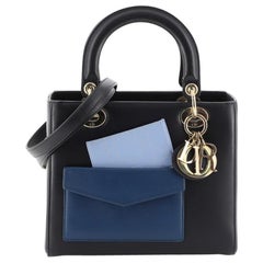 Christian Dior Pockets Lady Dior Bag Leather Medium