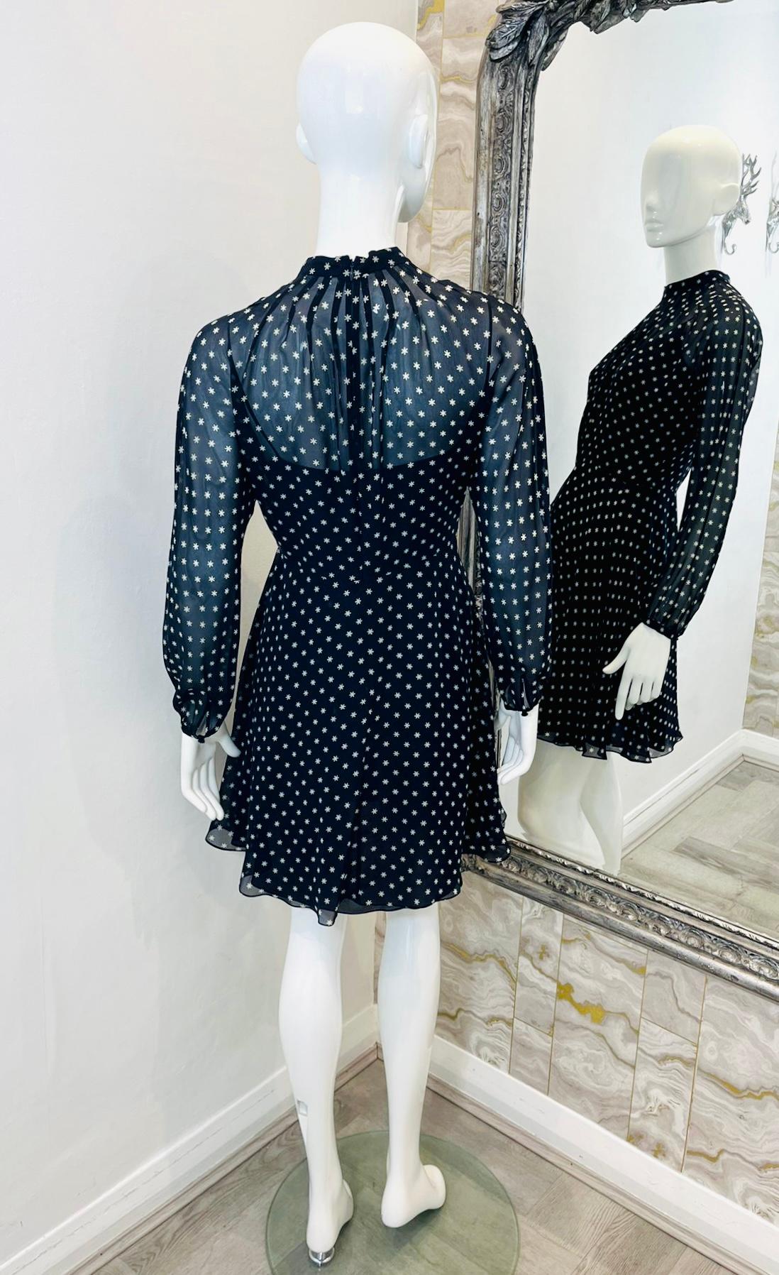 Women's Christian Dior Polka Dot Silk Dress