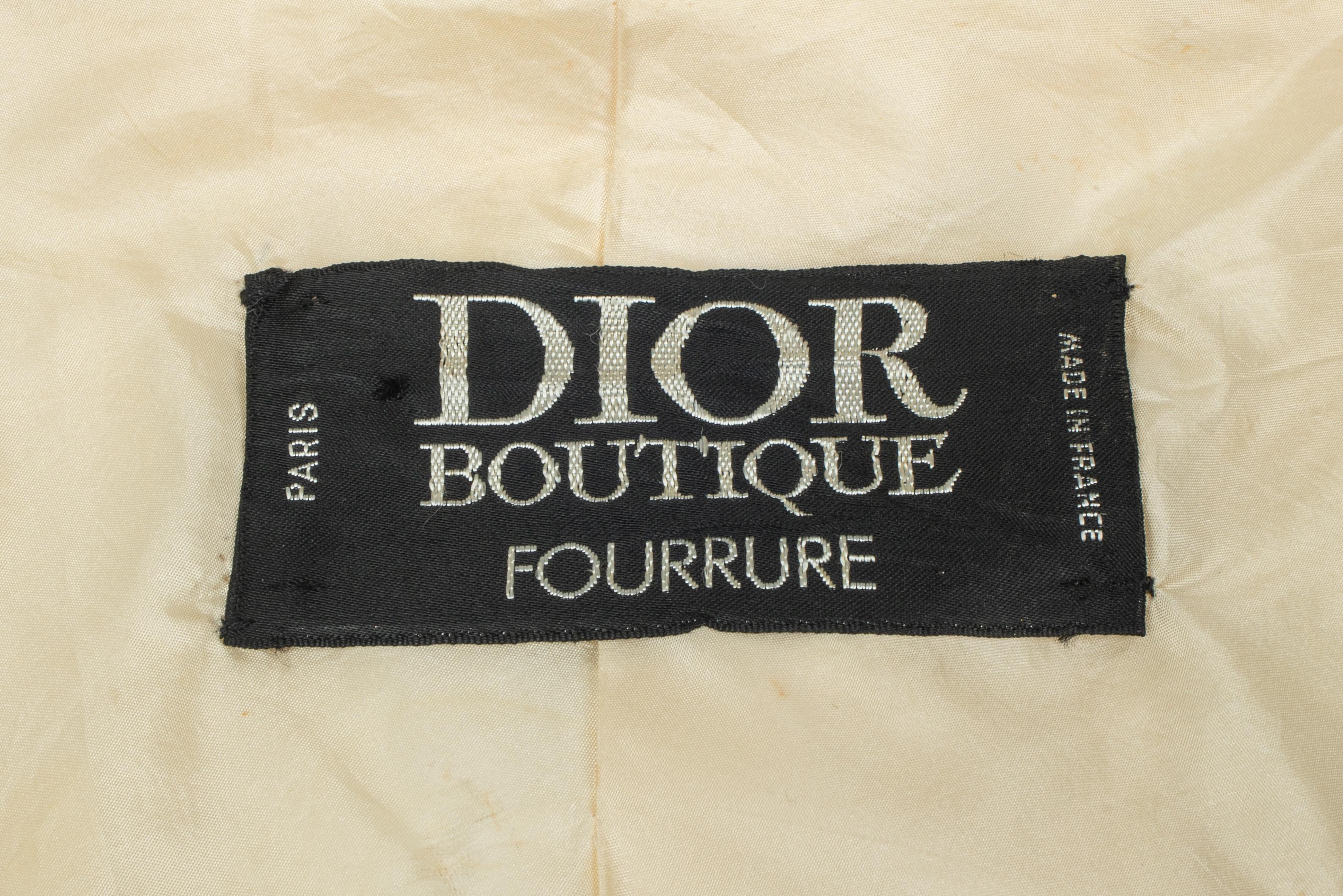 Vintage Christian Dior Women's Poncho Coat with Fox Fur Collar