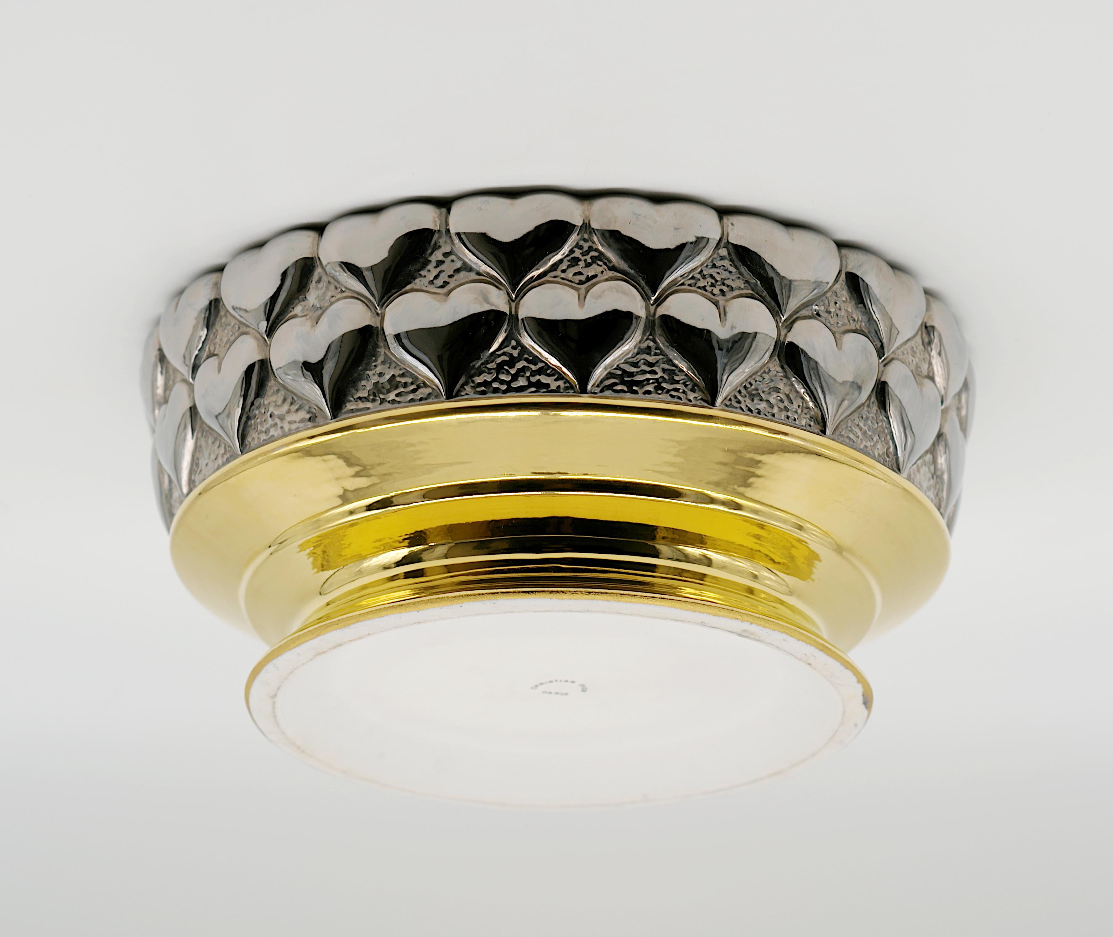 Fin du 20e siècle Centre de table en porcelaine pour coupe de fruits Christian DIOR, années 1980 en vente