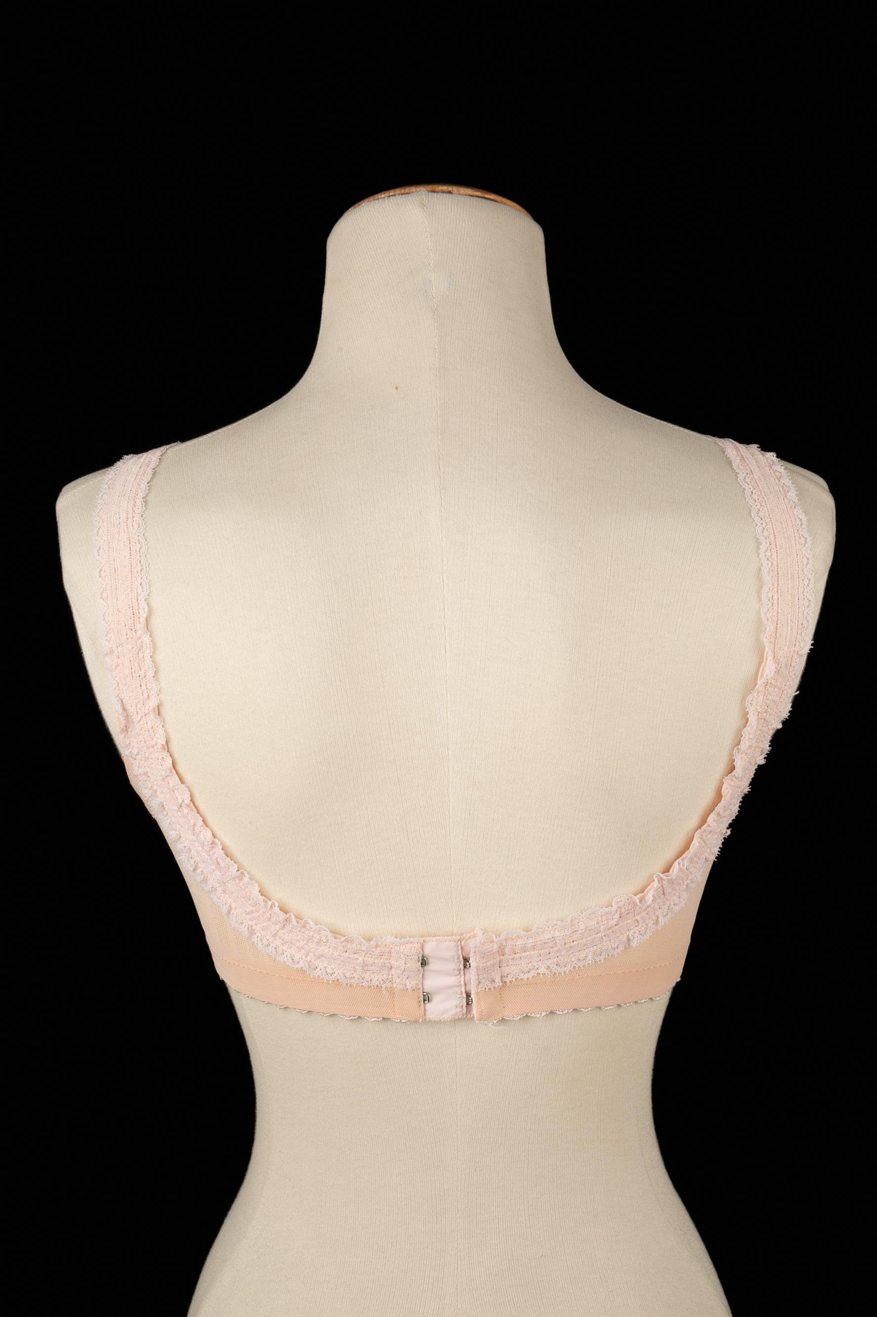 Beige Christian Dior Powder-pink Lace Lingerie For Sale