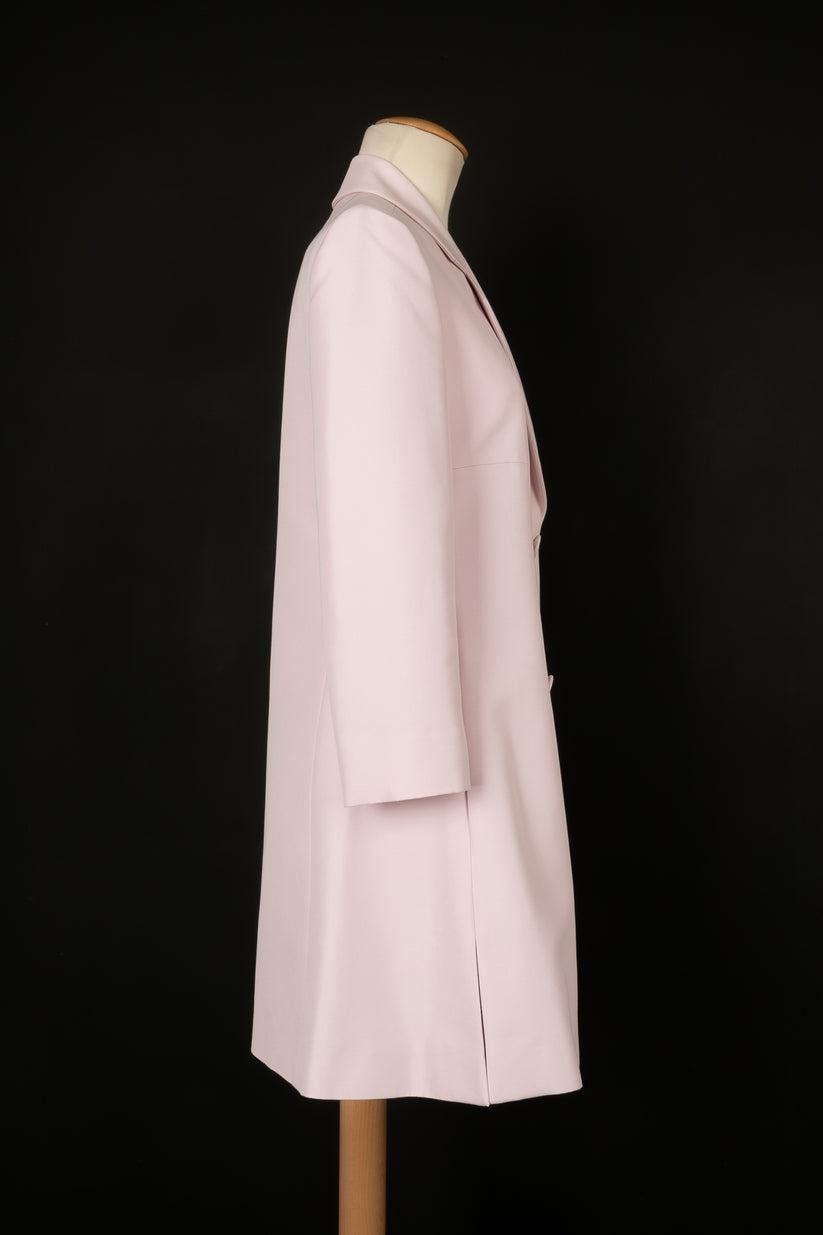 Women's Christian Dior Powder Pink Silk and Cotton Coat For Sale