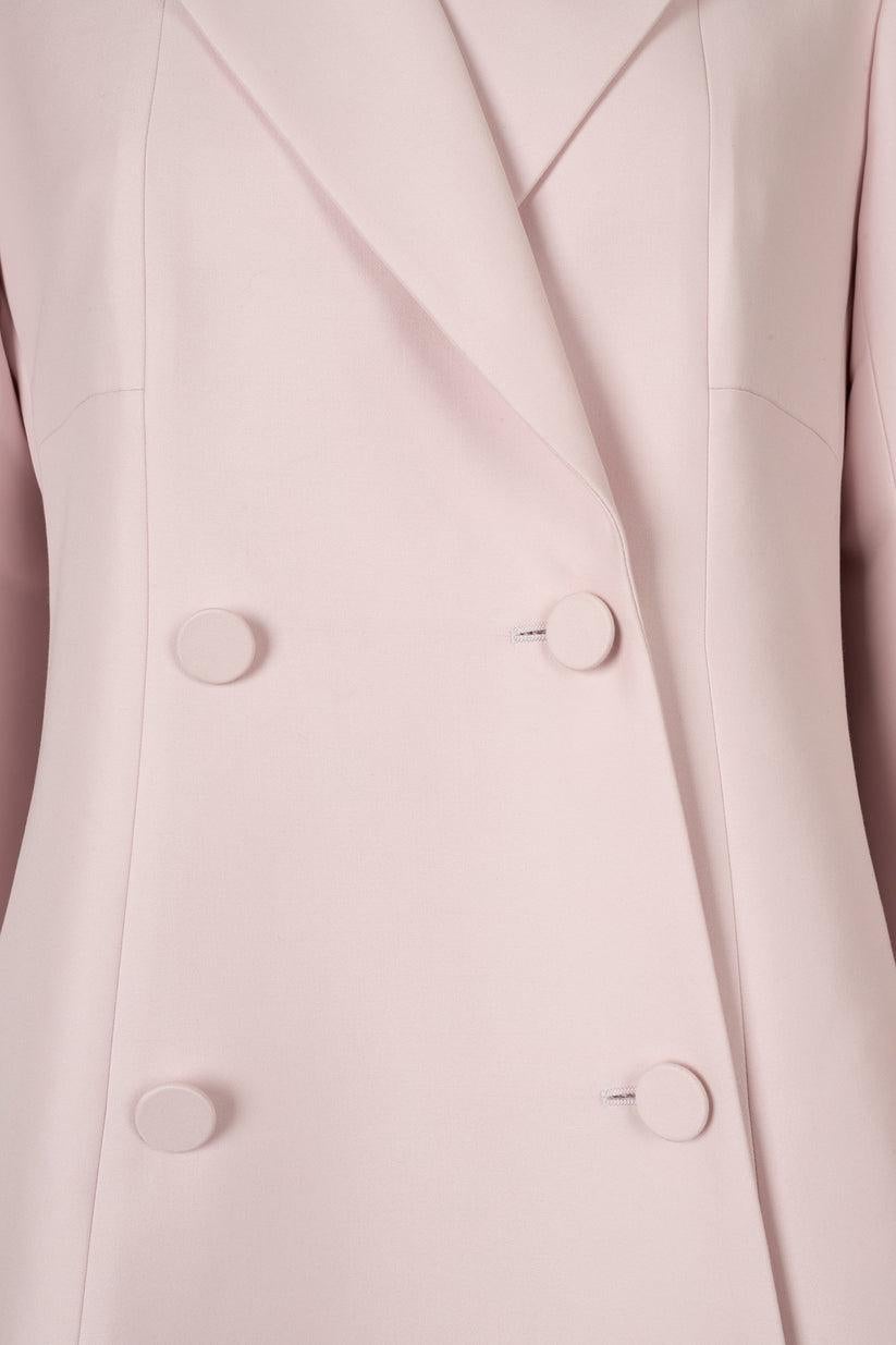 Christian Dior Powder Pink Silk and Cotton Coat For Sale 4