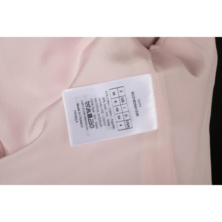 Christian Dior Powder Pink Silk and Cotton Coat For Sale 5