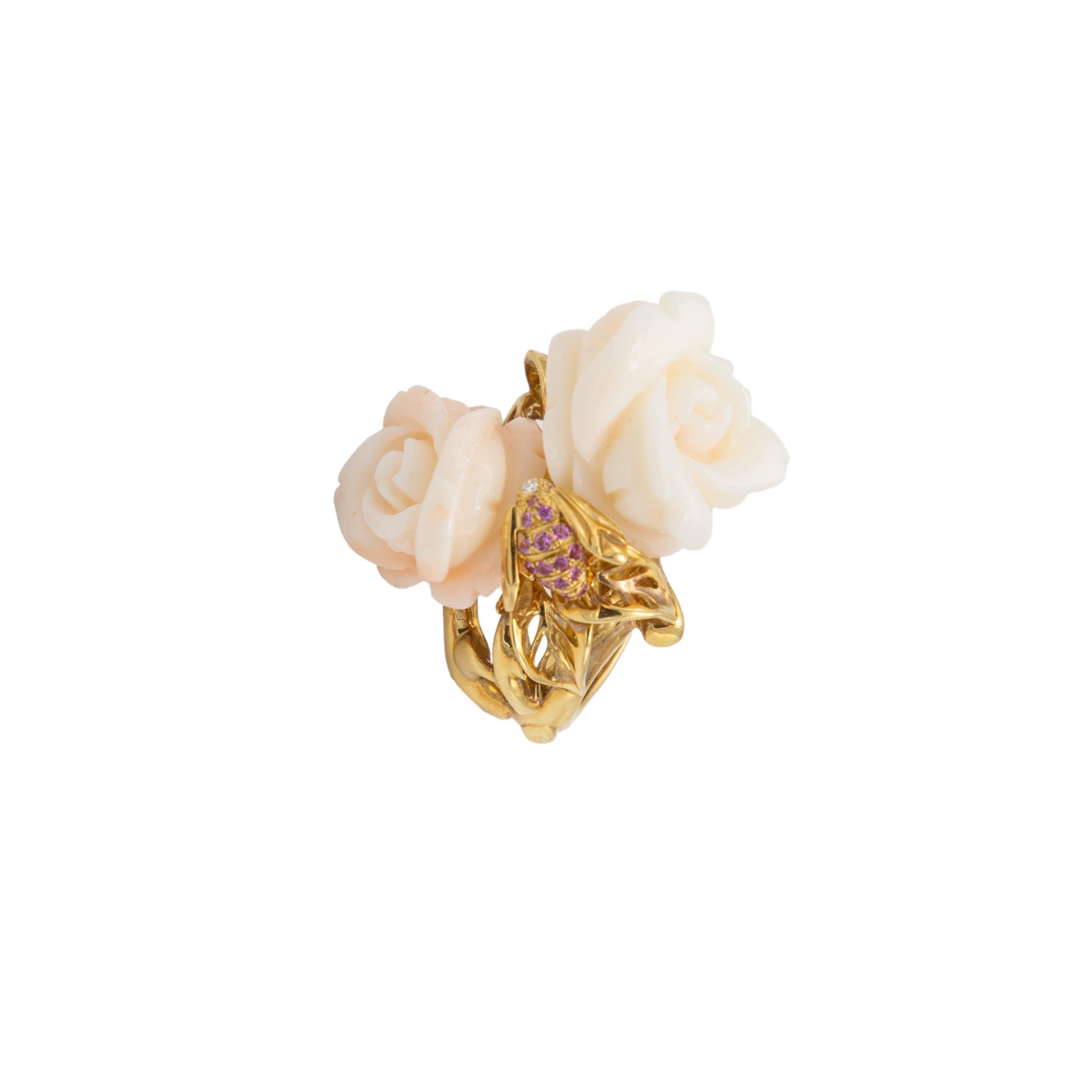 Christian Dior Pré Catelan Sapphire Rose Ring - '10s In Excellent Condition For Sale In Milano, IT