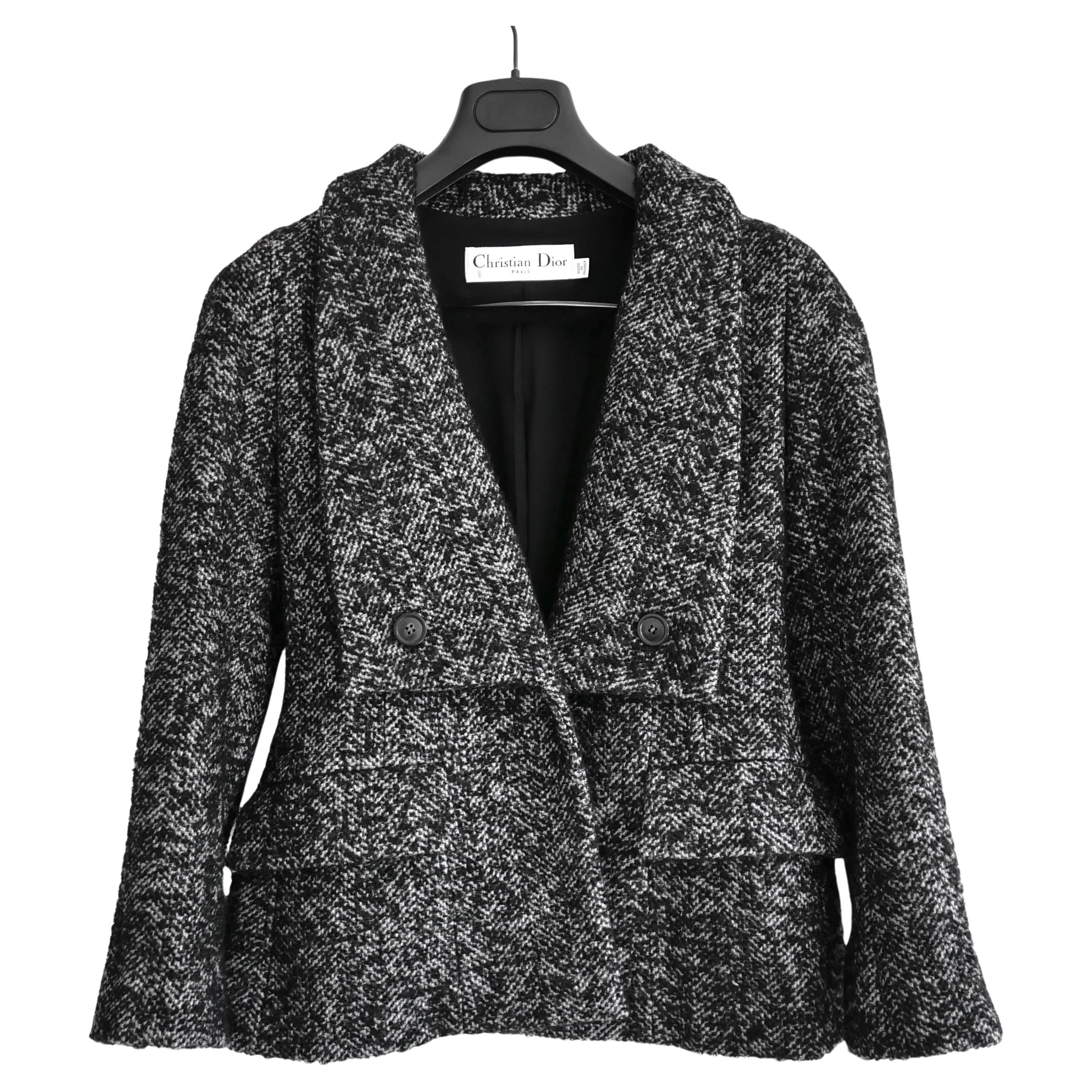 Christian Dior Pre-Fall 2018 Tweed Boucle Bar Jacket For Sale